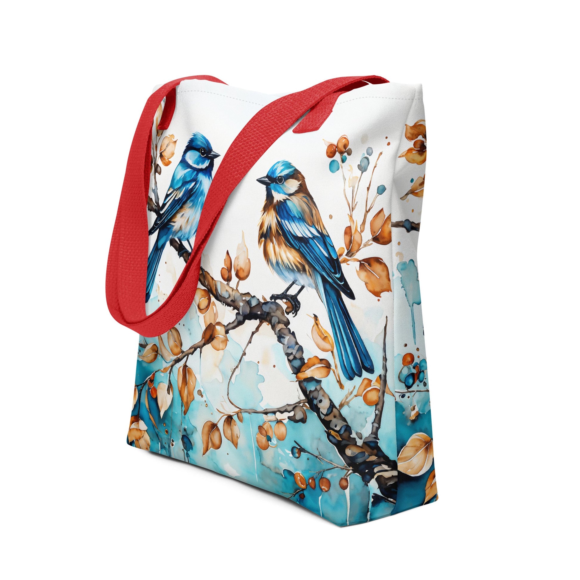 Blue Watercolor Birds Tote Bag - Tote Bags - Discovery Co.