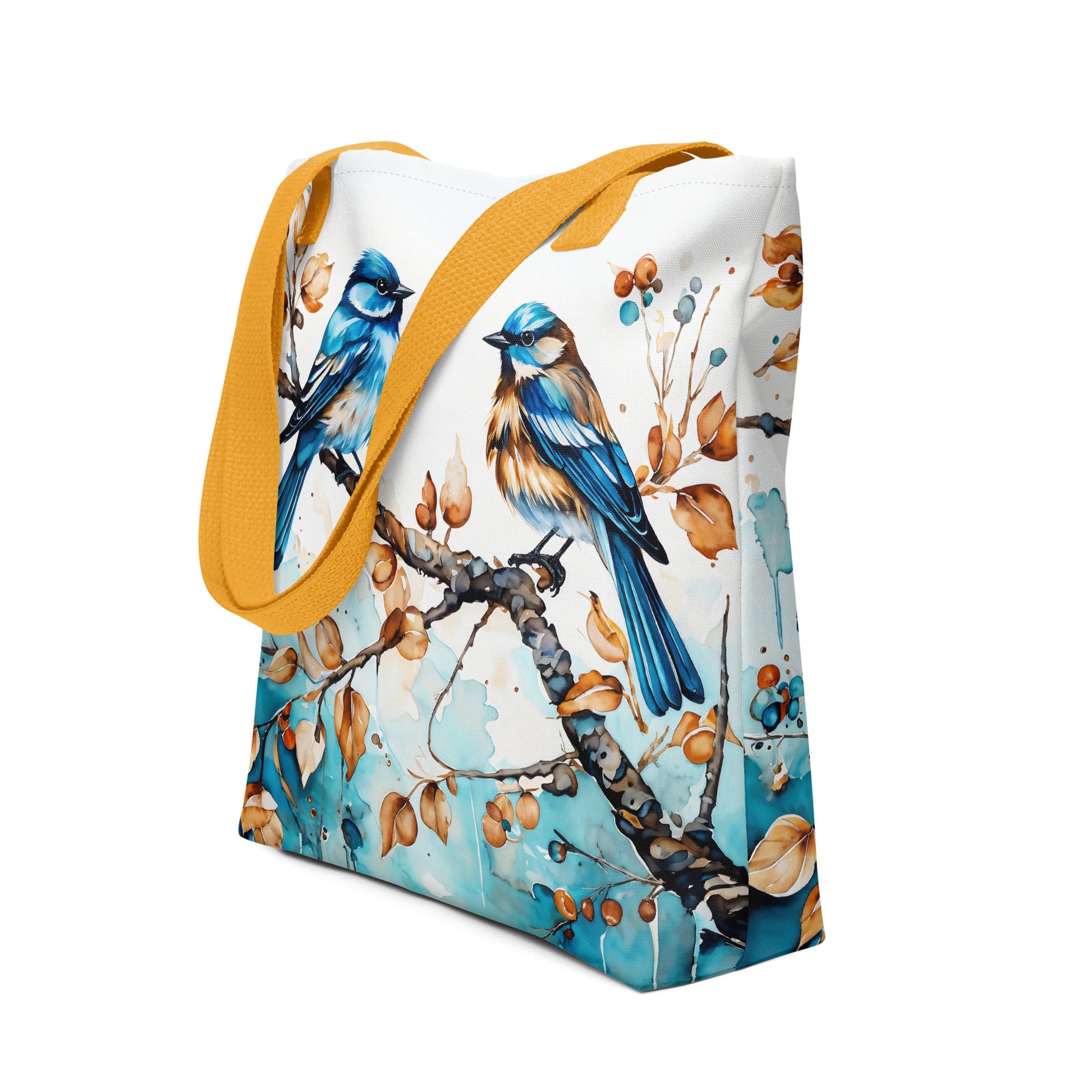 Blue Watercolor Birds Tote Bag - Tote Bags - Discovery Co.