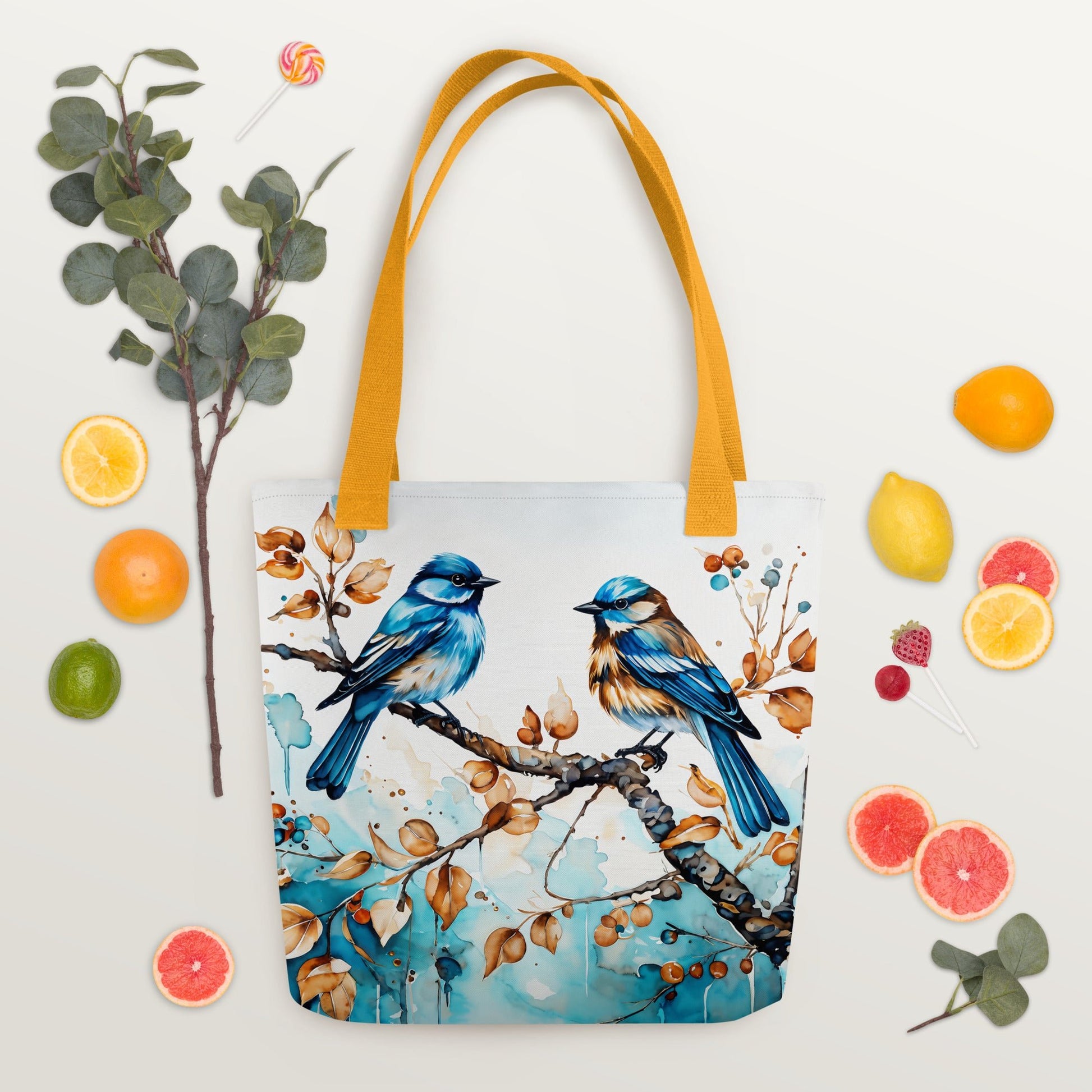 Blue Watercolor Birds Tote Bag - Tote Bags - Discovery Co.
