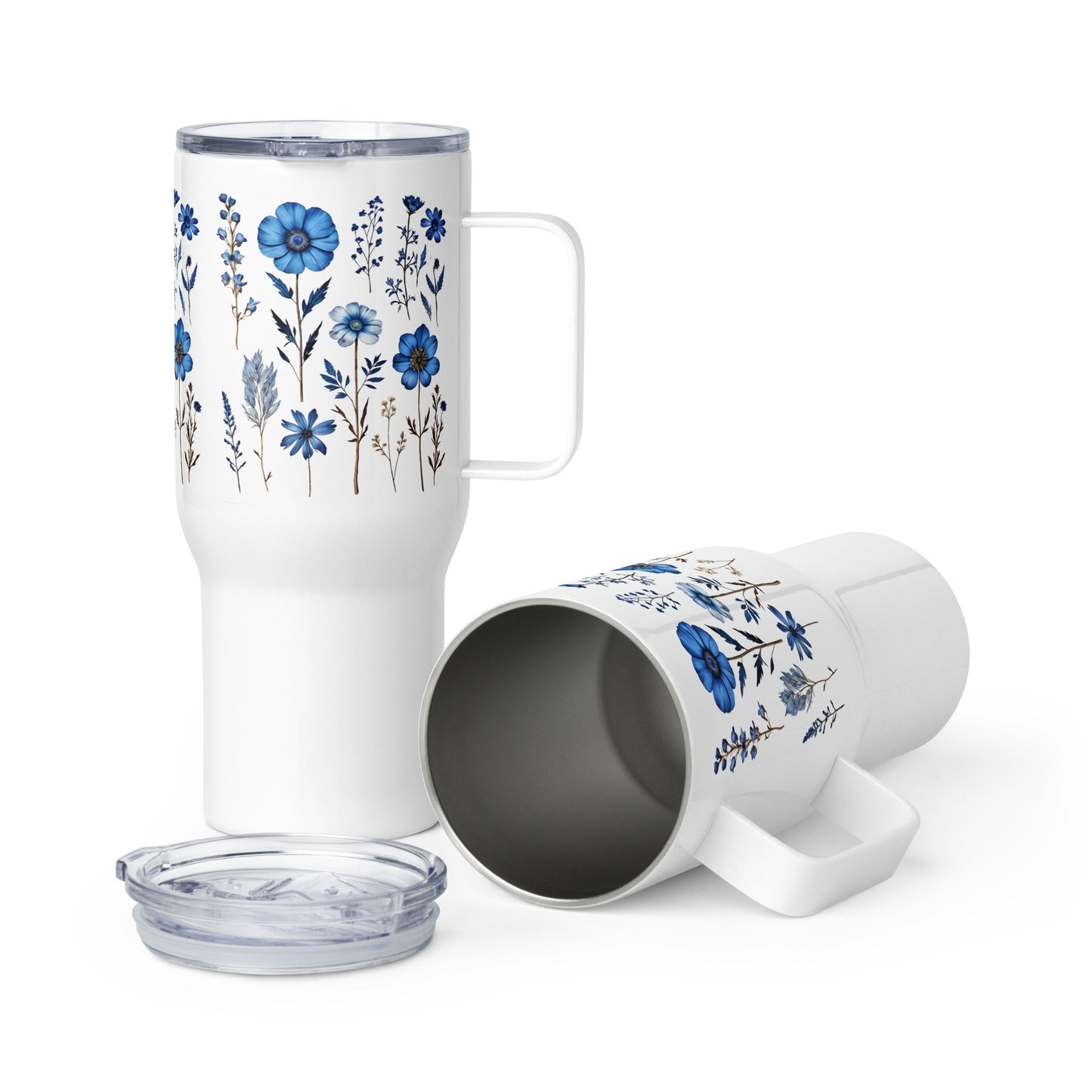 Blue Wildflowers Travel Mug (25 oz) - Travel Mug - Discovery Co.