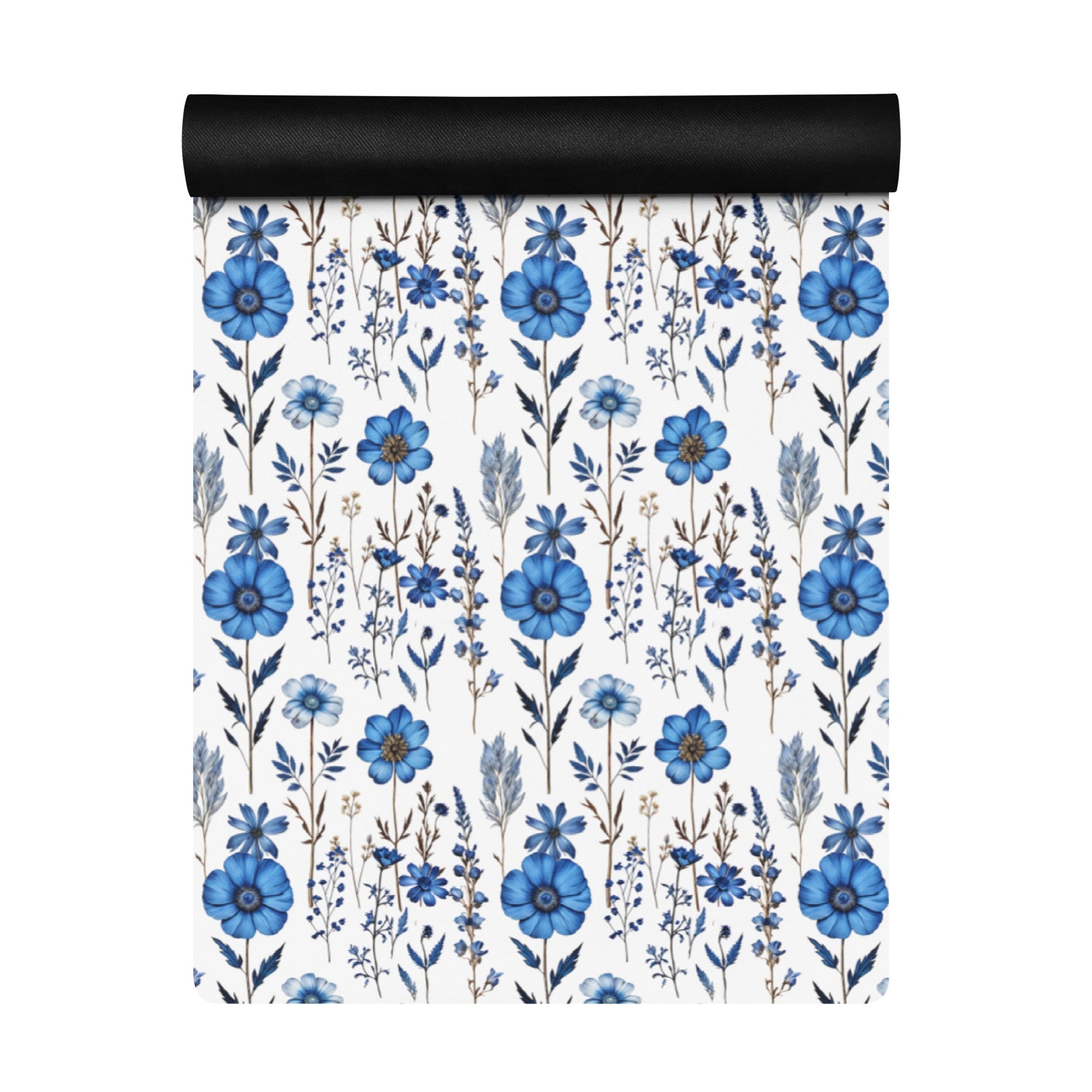 Blue Wildflowers Yoga Mat - Yoga Mat - Discovery Co.