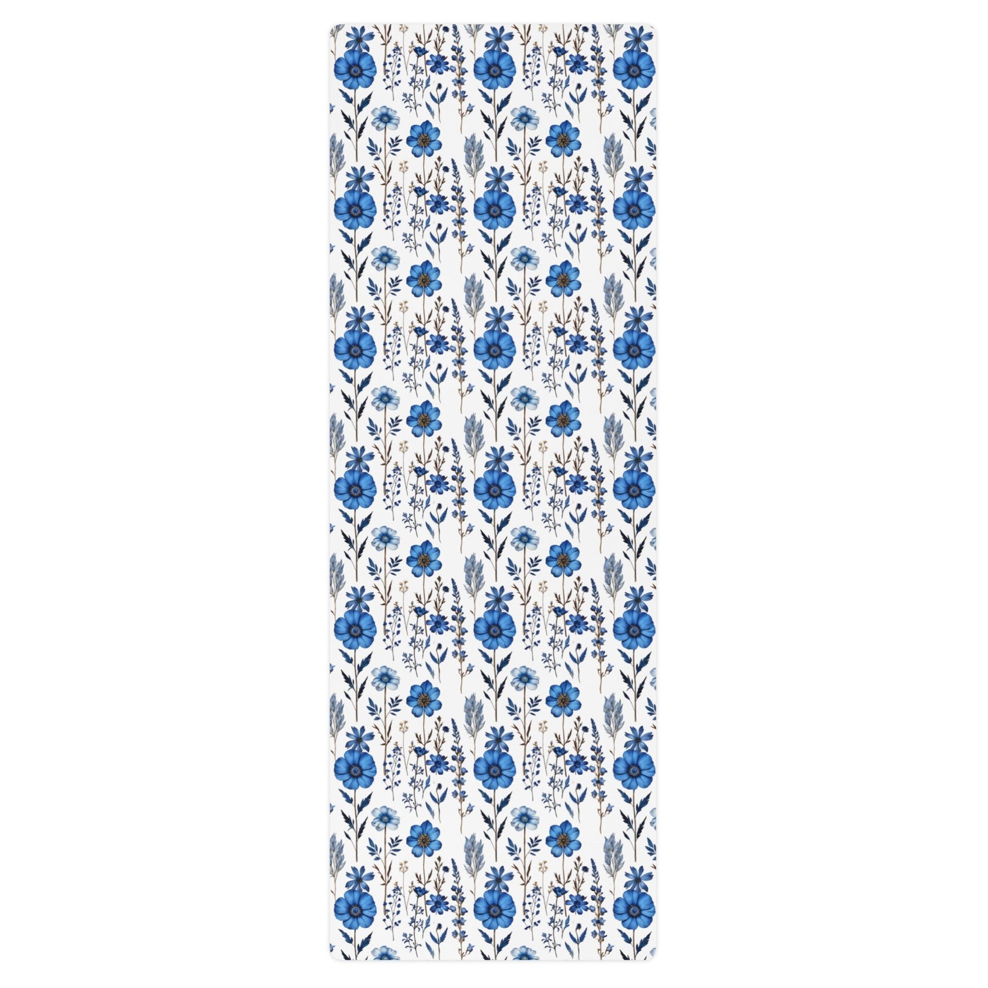 Blue Wildflowers Yoga Mat - Yoga Mat - Discovery Co.