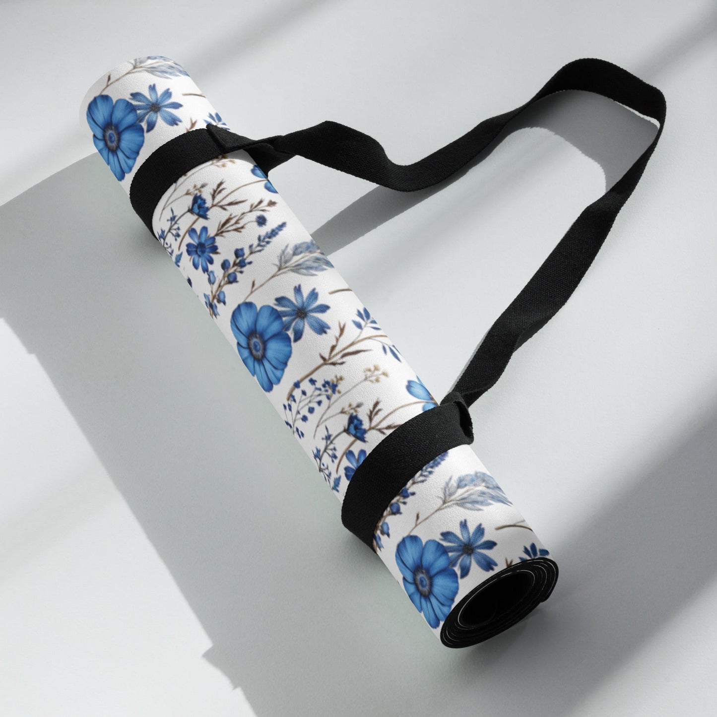 Blue Wildflowers Yoga Mat - Yoga Mat - Discovery Co.