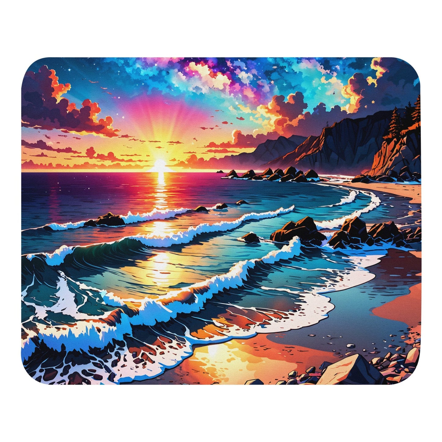 Bright Rocky Shore Mouse Pad - Mouse Pads - Discovery Co.