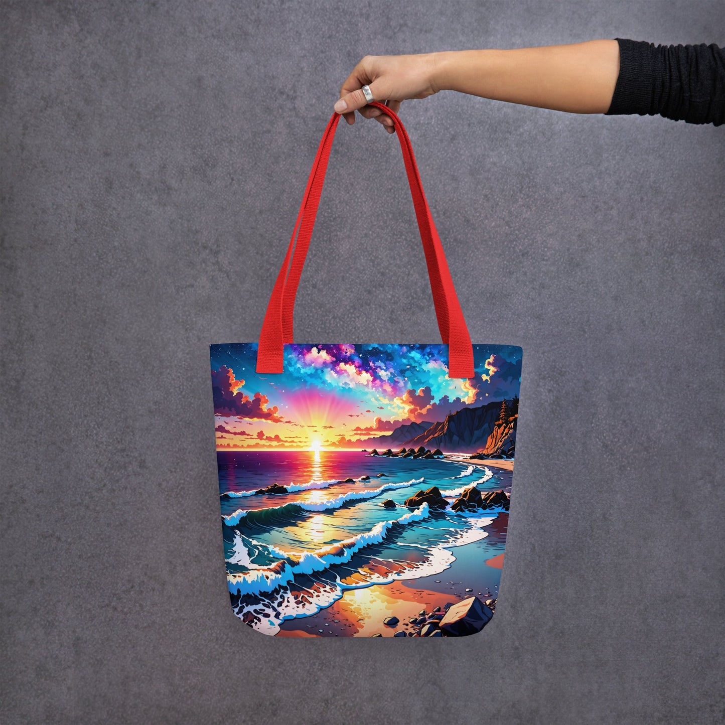 Bright Rocky Shore Tote Bag - Tote Bags - Discovery Co.
