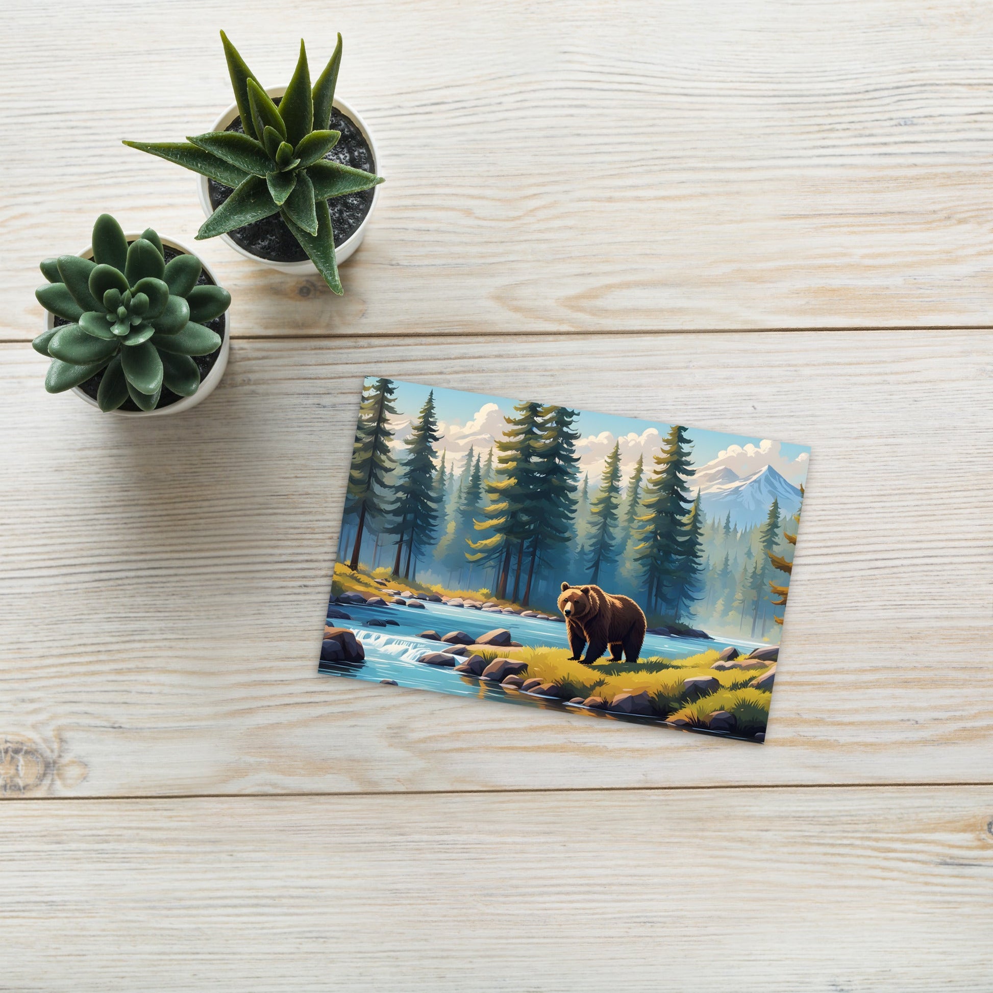 Brown Bear Near River Standard Postcard - Post Cards - Discovery Co.
