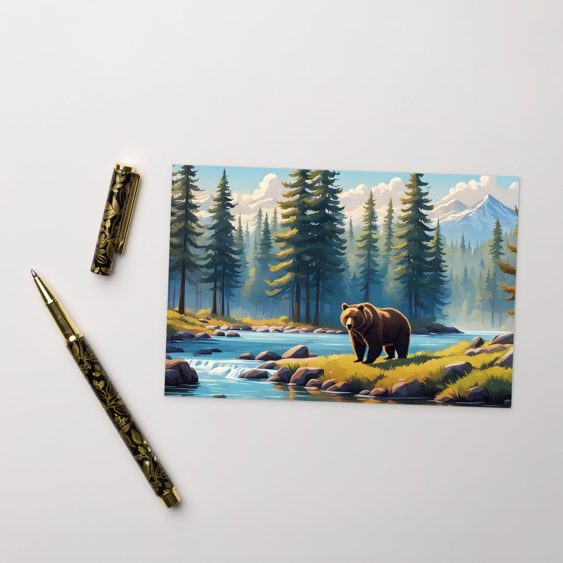 Brown Bear Near River Standard Postcard - Post Cards - Discovery Co.