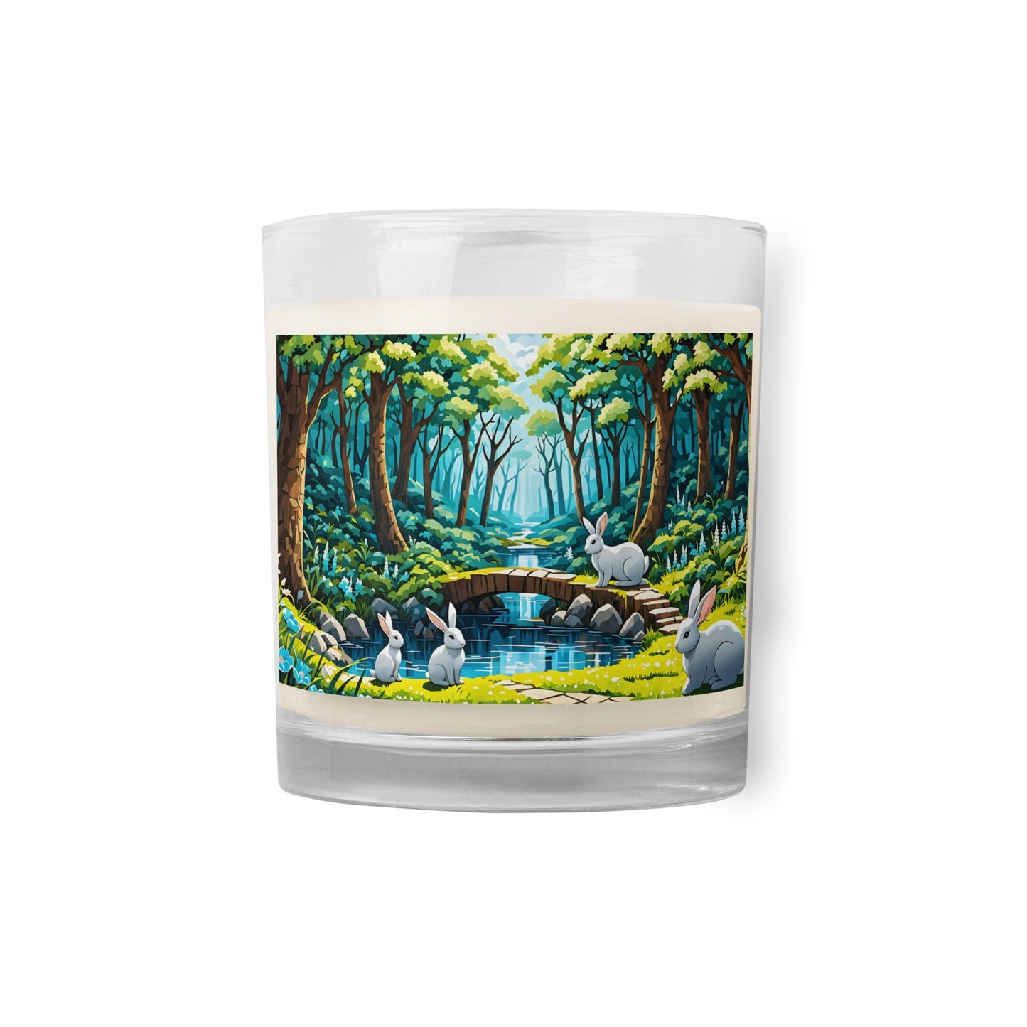 Bunnies In The Forest Glass Jar Soy Wax Candle - Candles - Discovery Co.
