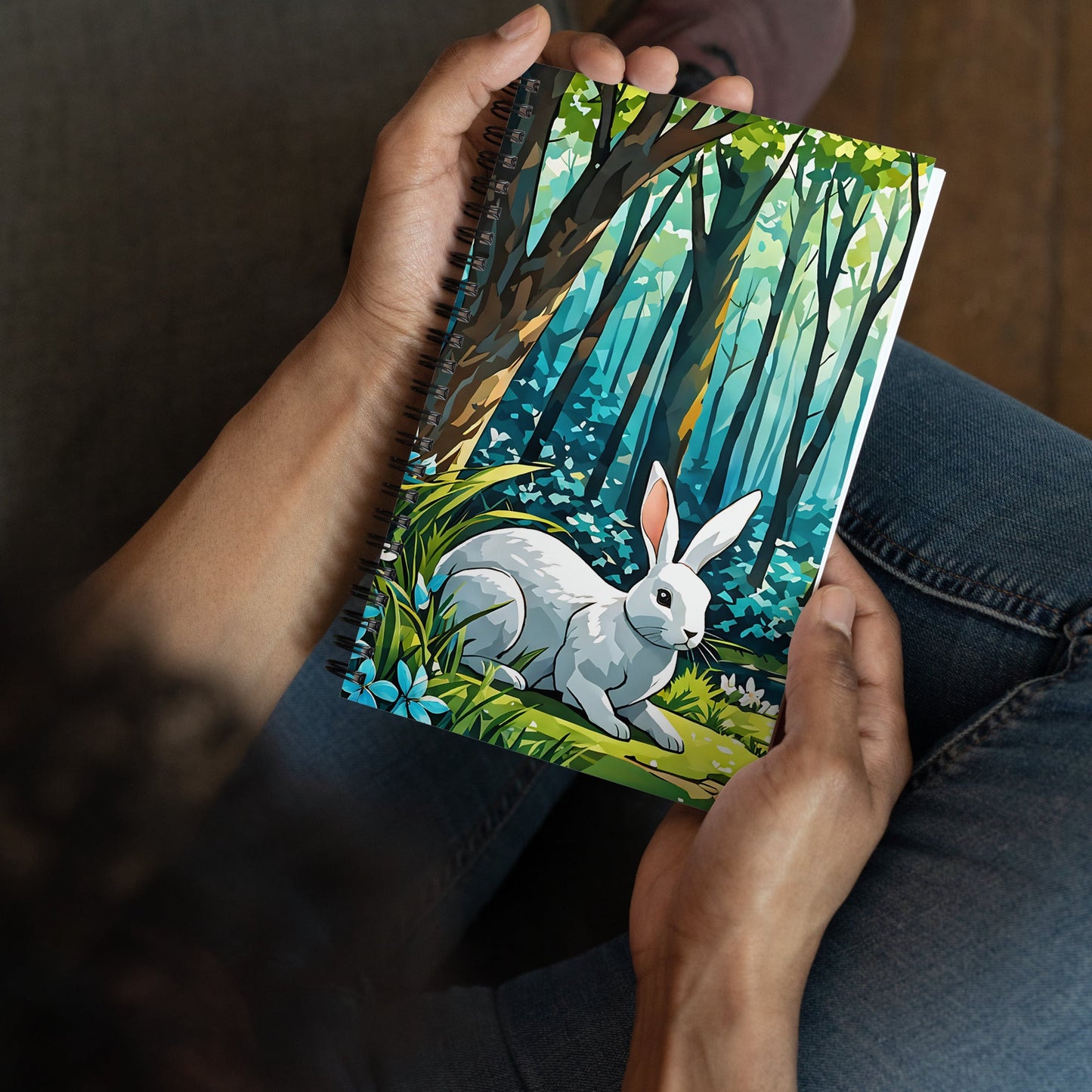 Bunny In The Forest Spiral Notebook - Spiral Notebooks - Discovery Co.