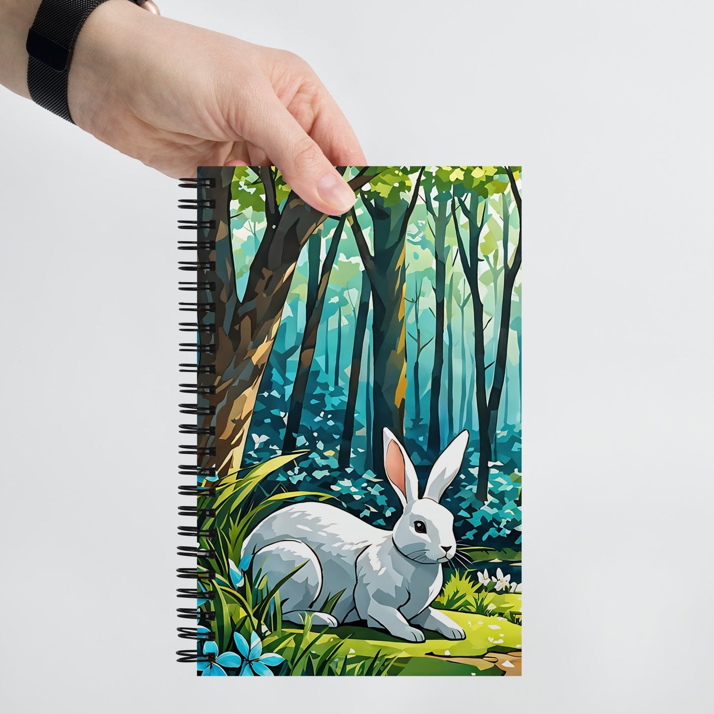 Bunny In The Forest Spiral Notebook - Spiral Notebooks - Discovery Co.