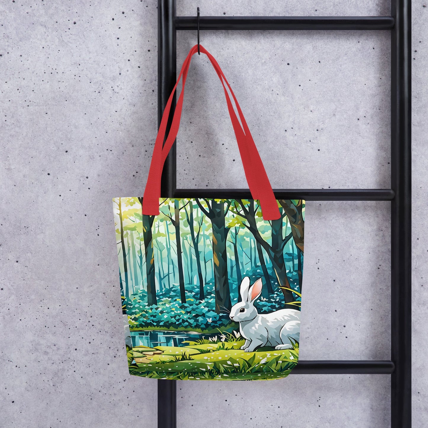 Bunny In The Forest Tote Bag - Tote Bags - Discovery Co.