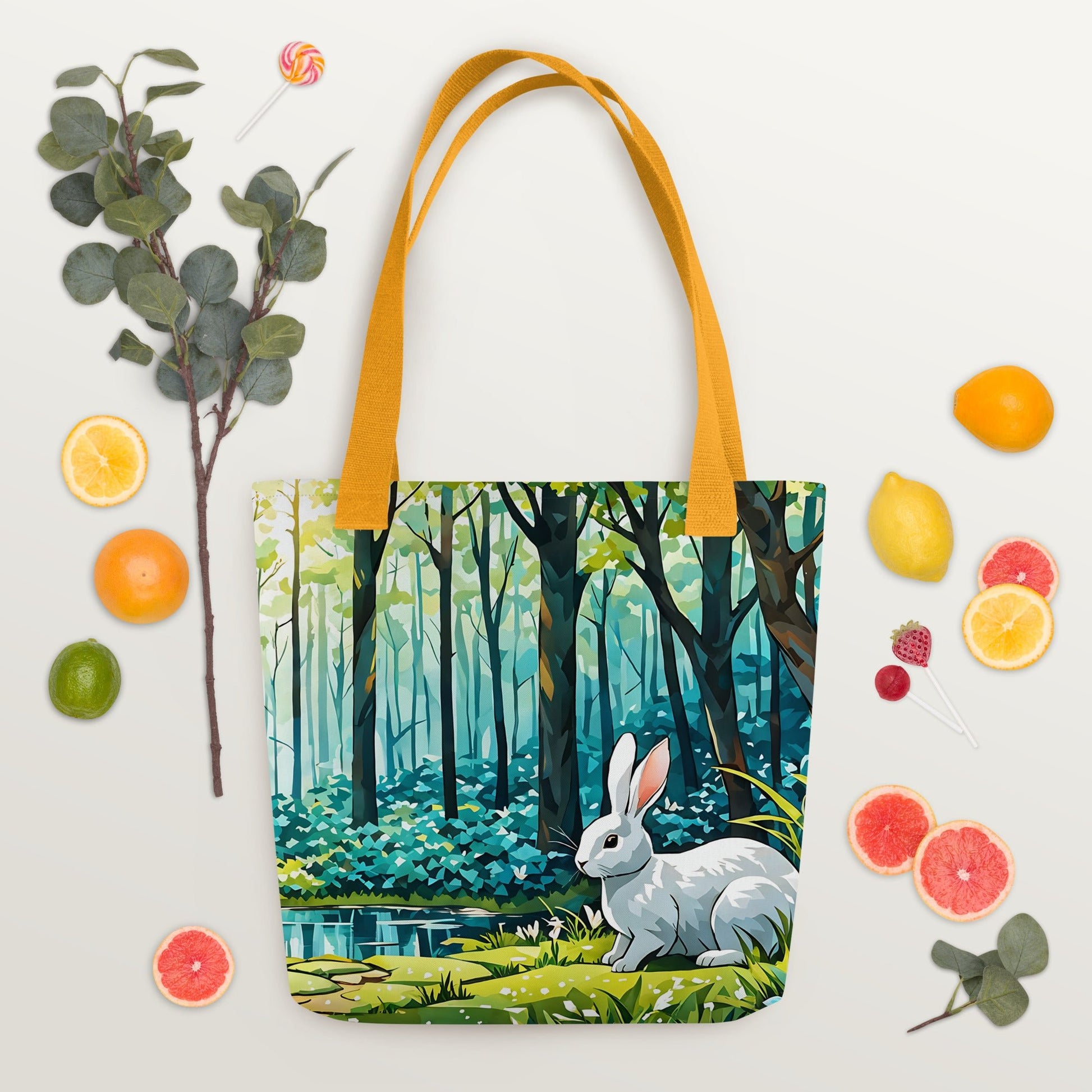 Bunny In The Forest Tote Bag - Tote Bags - Discovery Co.