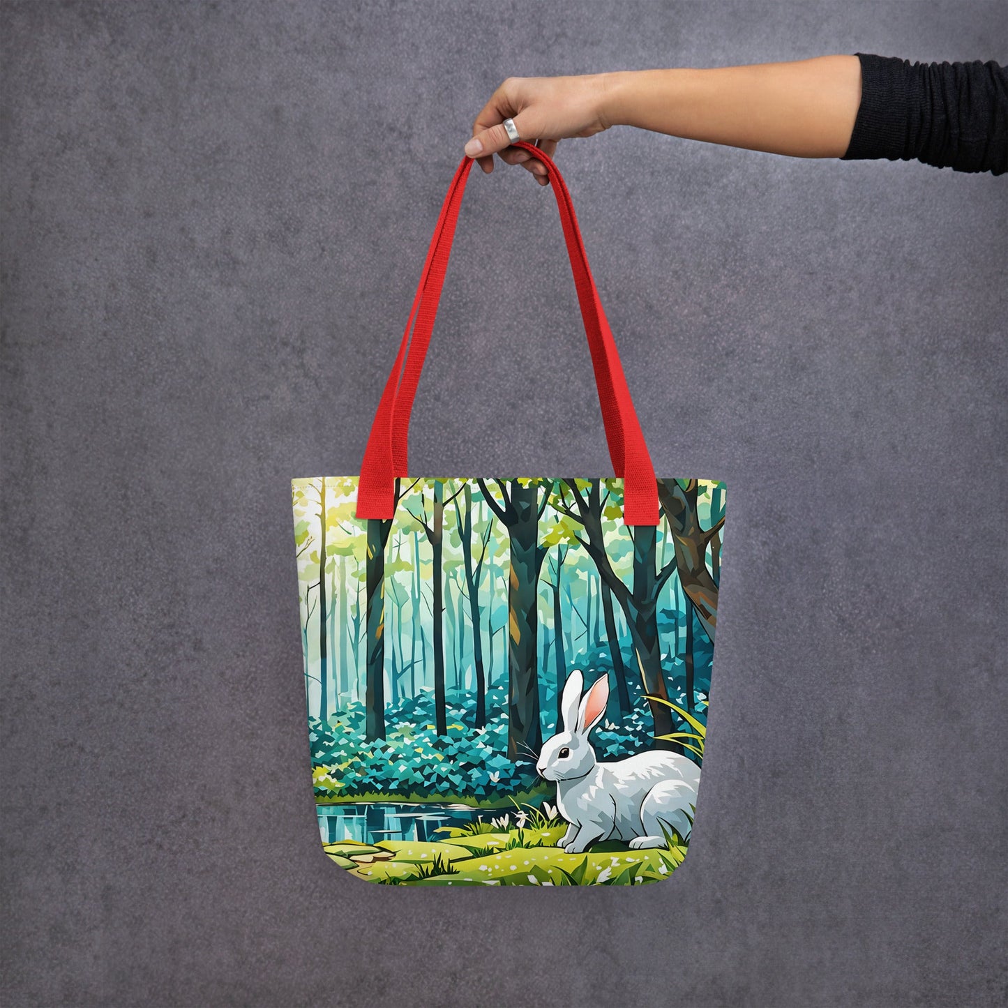 Bunny In The Forest Tote Bag - Tote Bags - Discovery Co.