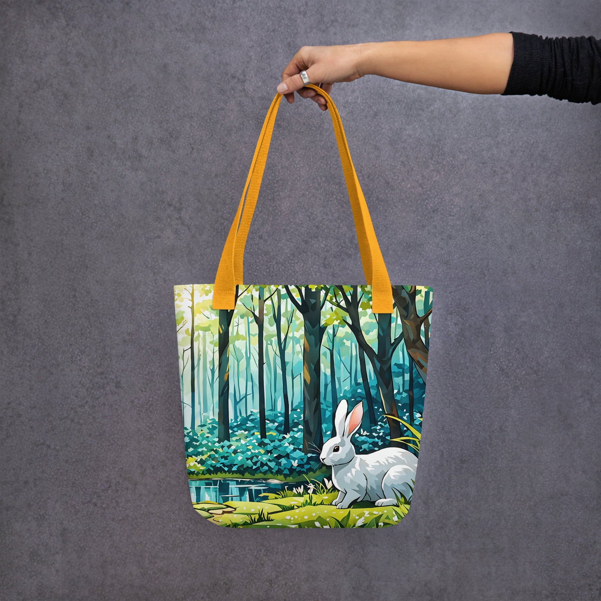 Bunny In The Forest Tote Bag - Tote Bags - Discovery Co.