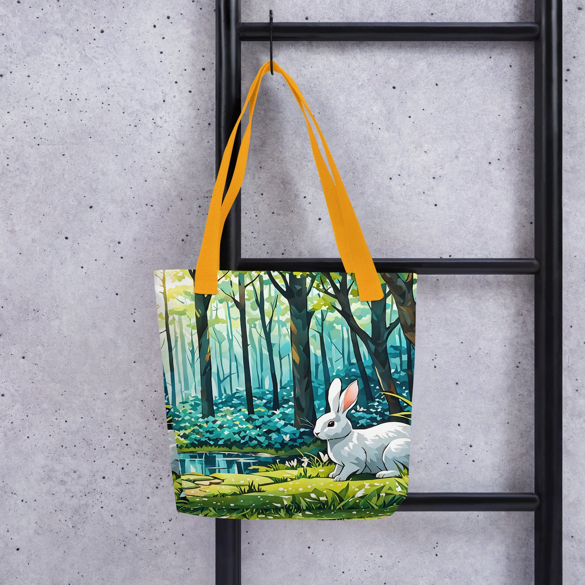 Bunny In The Forest Tote Bag - Tote Bags - Discovery Co.