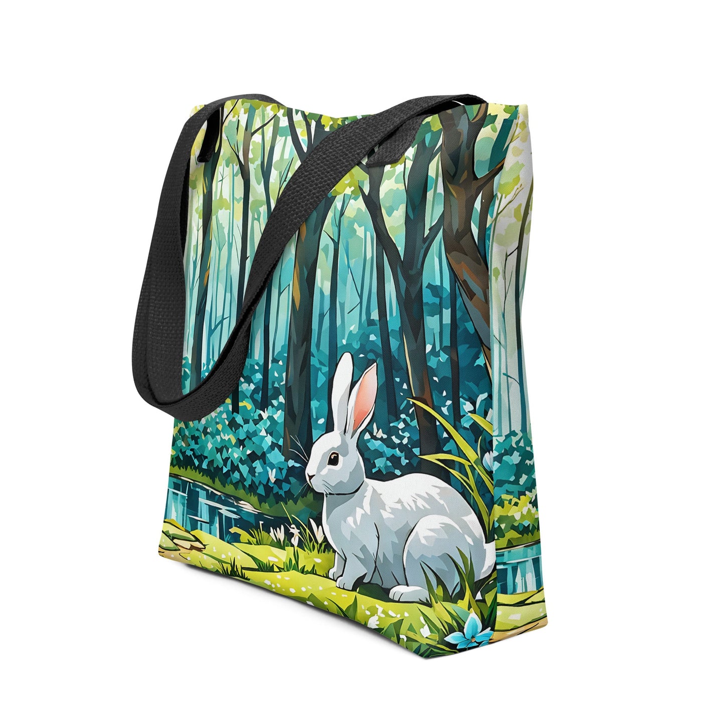 Bunny In The Forest Tote Bag - Tote Bags - Discovery Co.