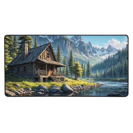 Cabin By The River Desk Mat - Mouse Pads - Discovery Co.