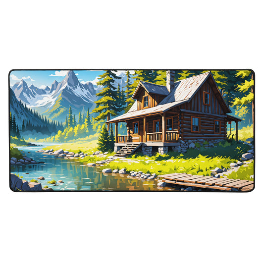 Cabin By The River II Desk Mat - Mouse Pads - Discovery Co.