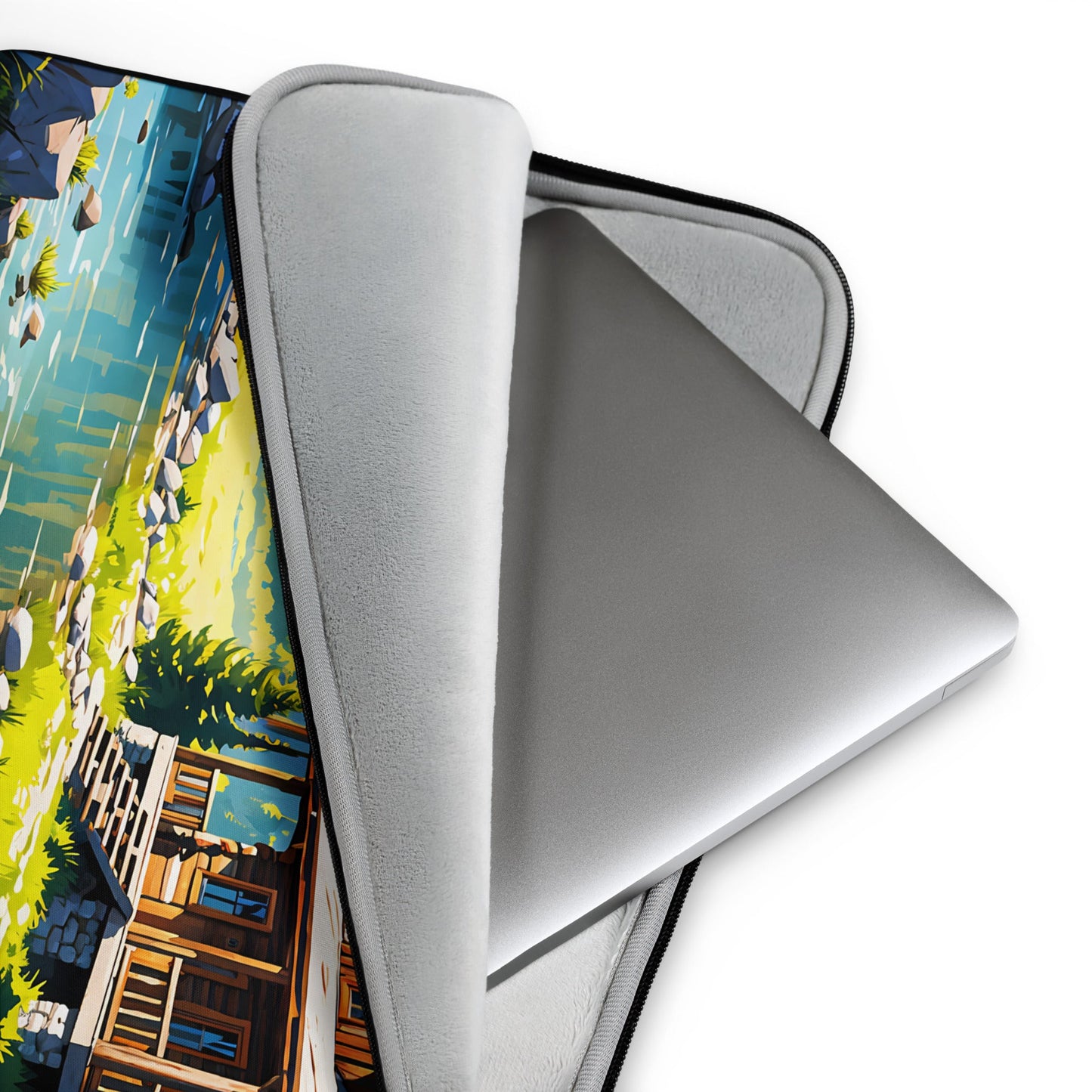 Cabin By The River II Laptop Sleeve - Laptop Cases - Discovery Co.