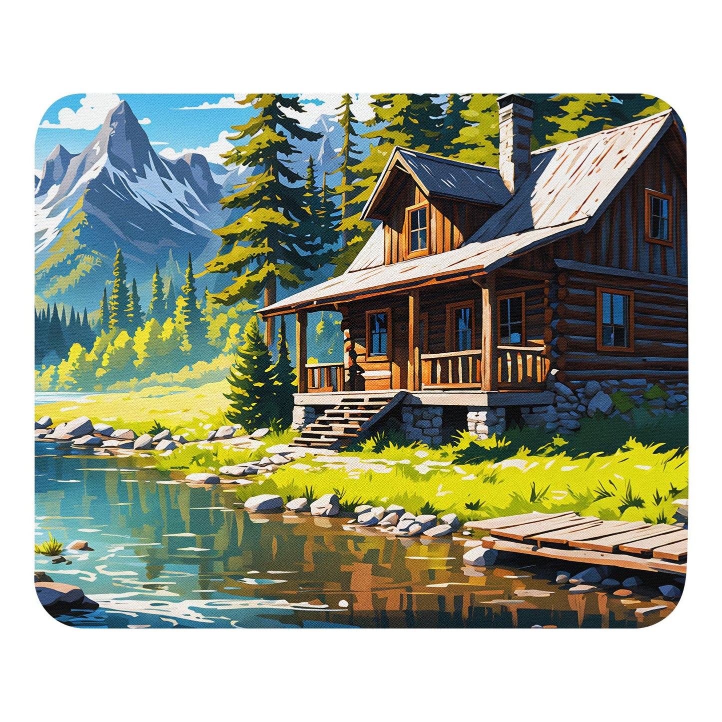 Cabin By The River II Mouse Pad - Mouse Pads - Discovery Co.