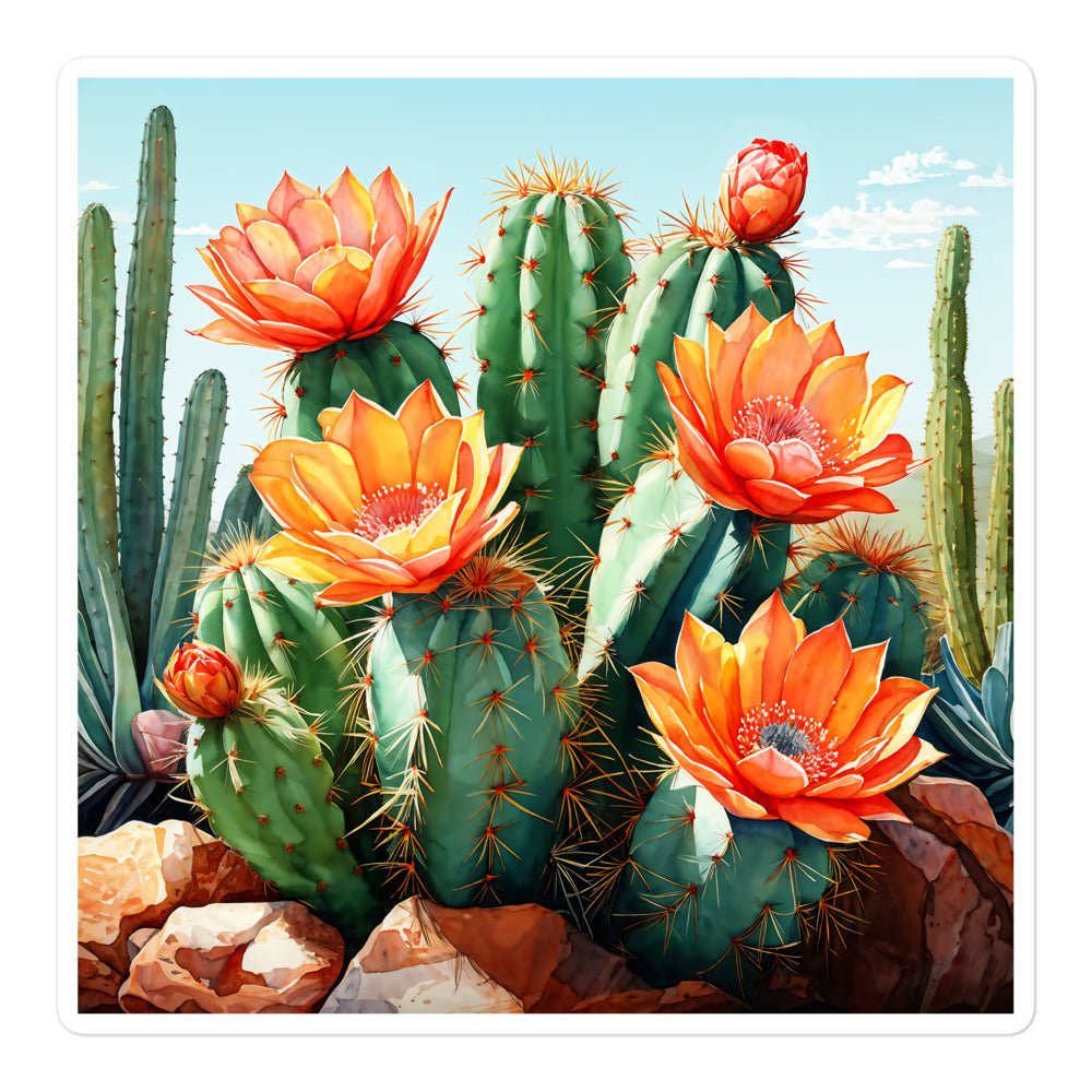 Cactus Bloom Bubble-free stickers - Stickers - Discovery Co.