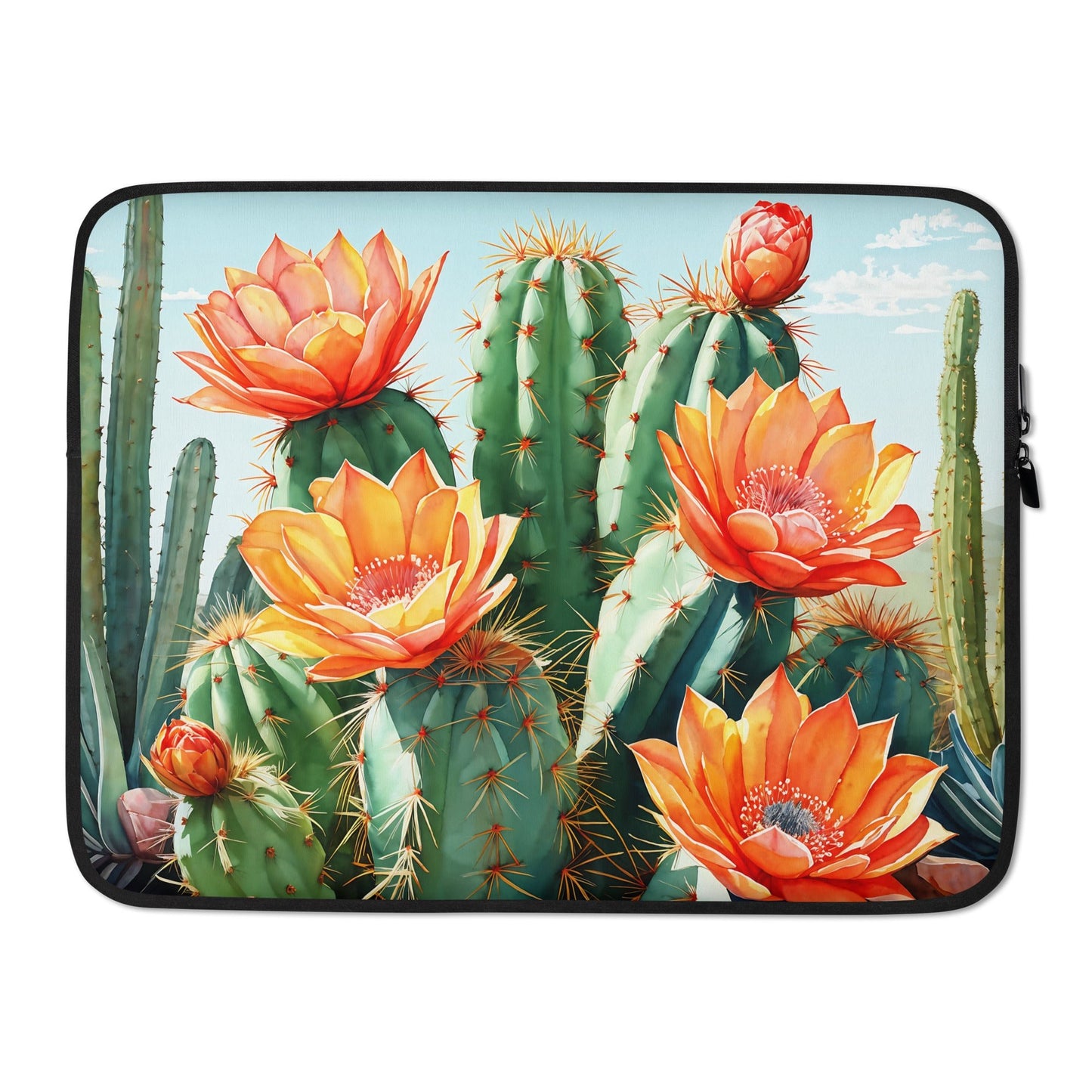 Cactus Bloom Laptop Sleeve - Laptop Cases - Discovery Co.