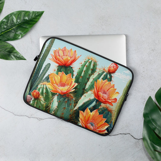 Cactus Bloom Laptop Sleeve - Laptop Cases - Discovery Co.