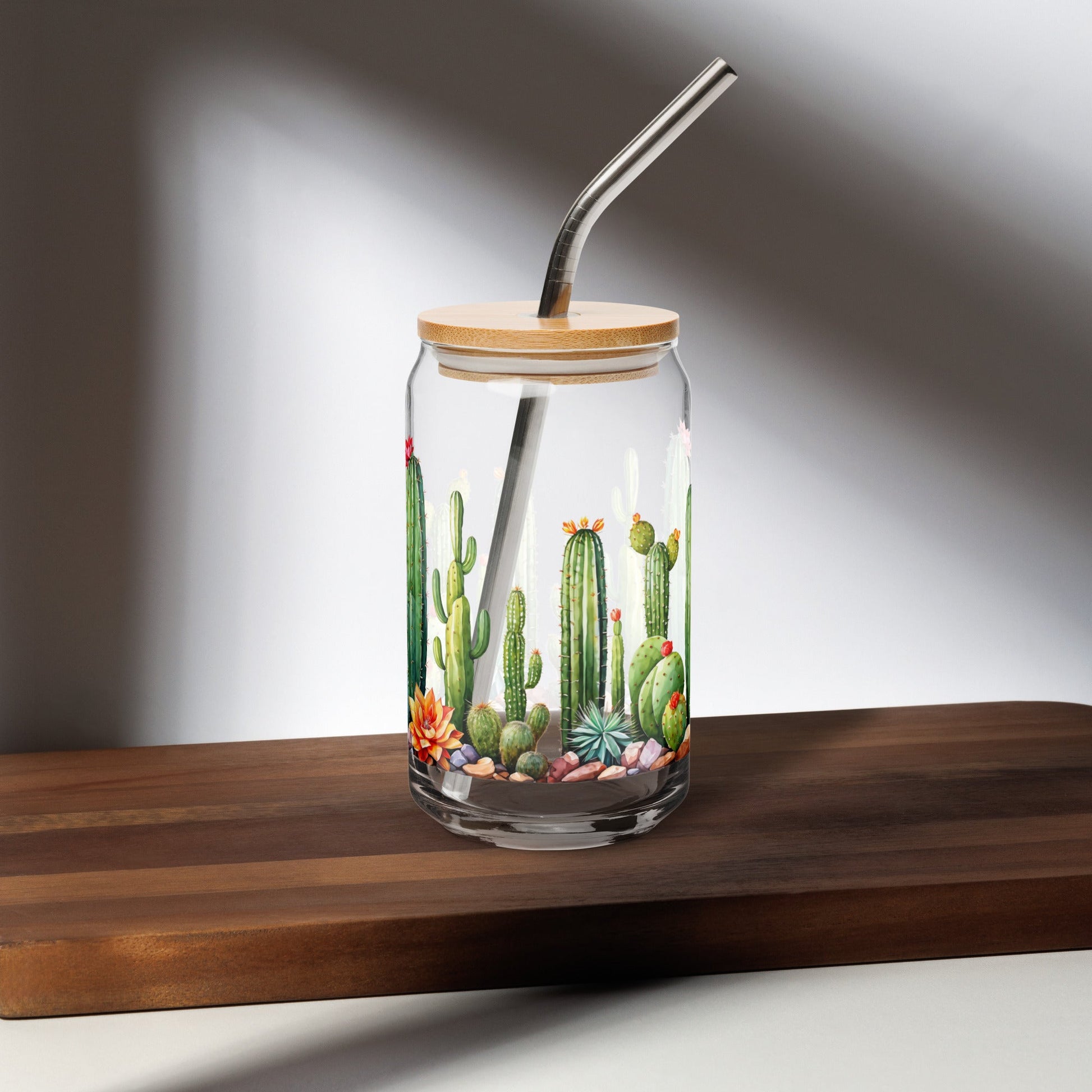 Cactus Garden Can - shaped Glass - Can - Shaped Glass - Discovery Co.