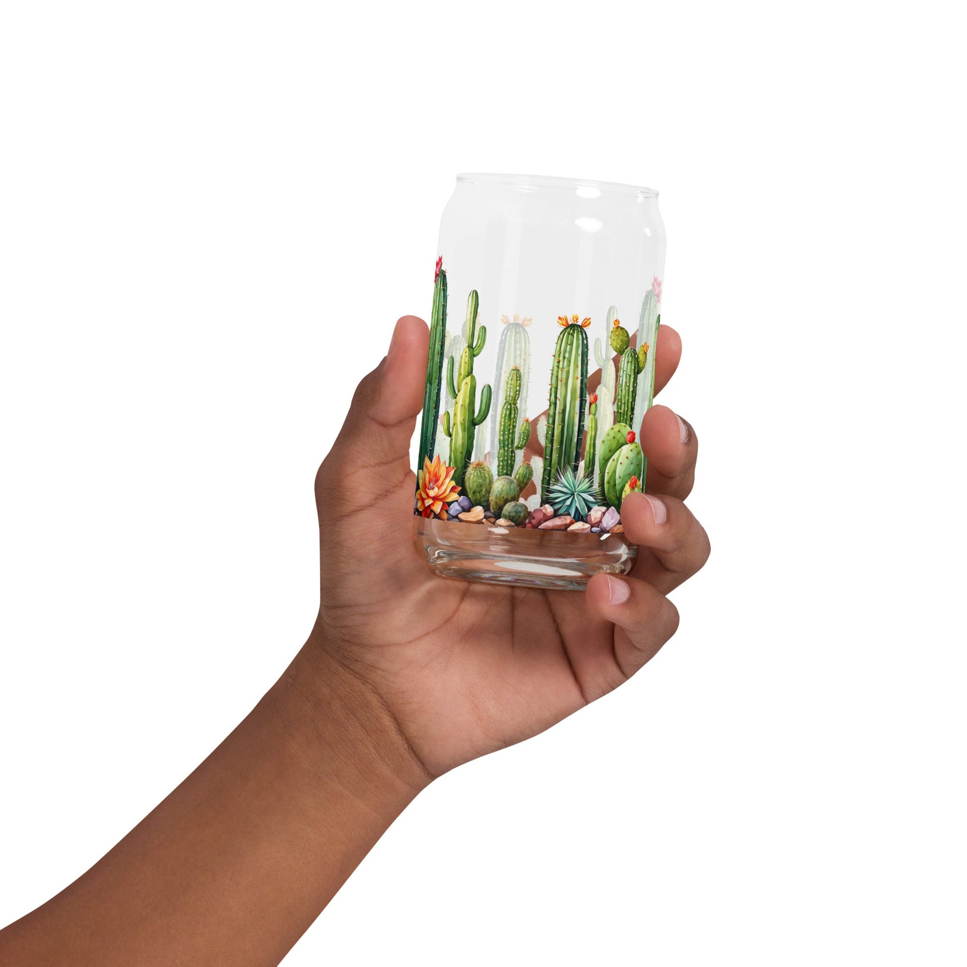 Cactus Garden Can - shaped Glass - Can - Shaped Glass - Discovery Co.