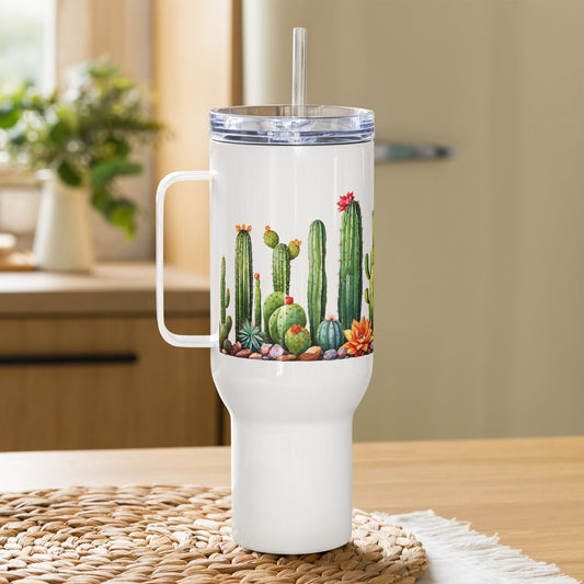 Cactus Garden Stainless Steel Travel Mug (25 oz) - Travel Mug - Discovery Co.