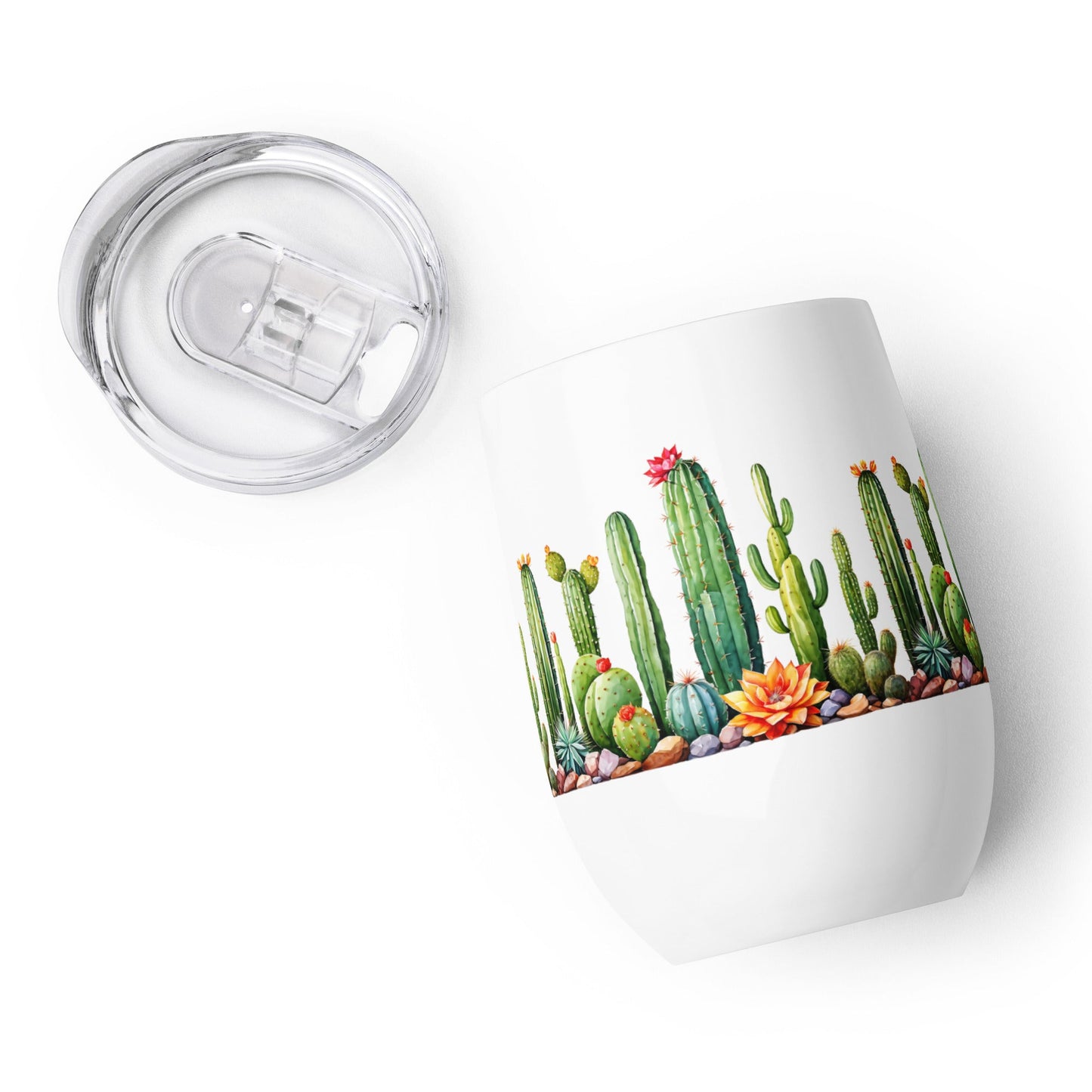 Cactus Garden Wine Tumbler - Tumblers - Discovery Co.