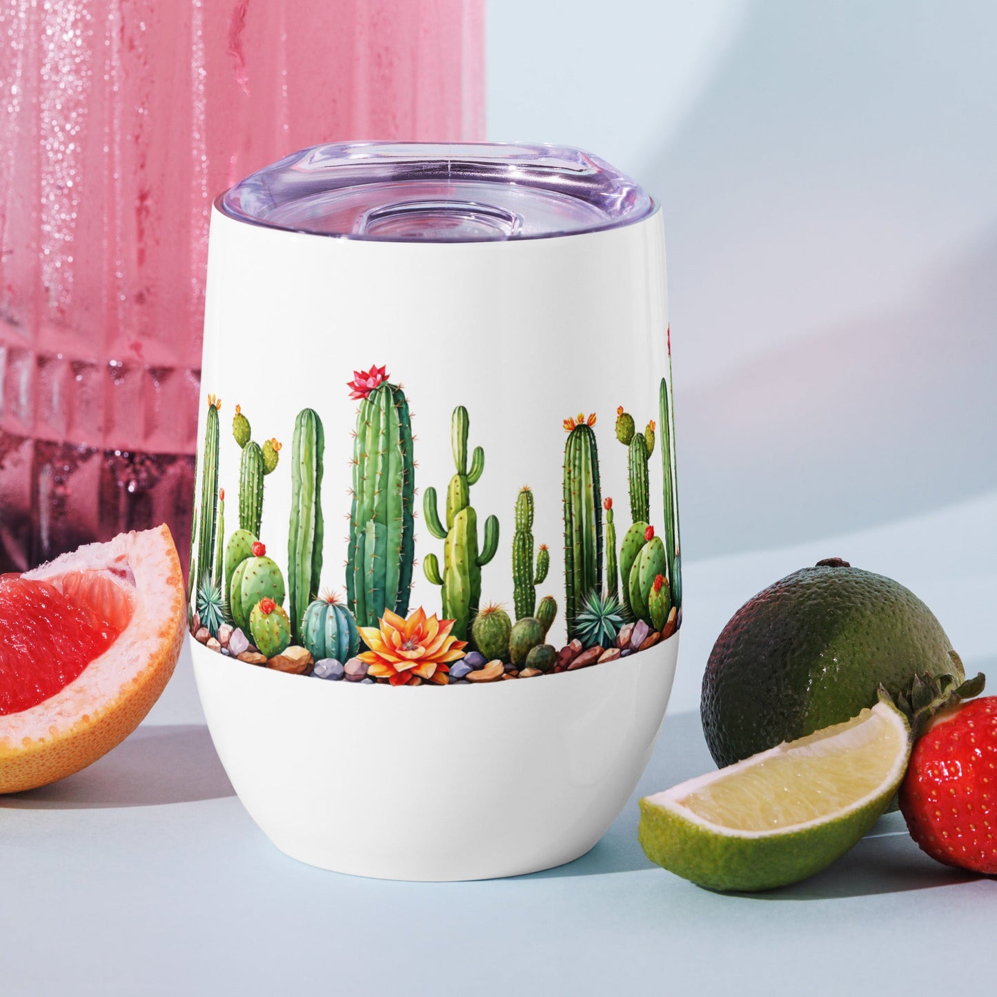 Cactus Garden Wine Tumbler - Tumblers - Discovery Co.