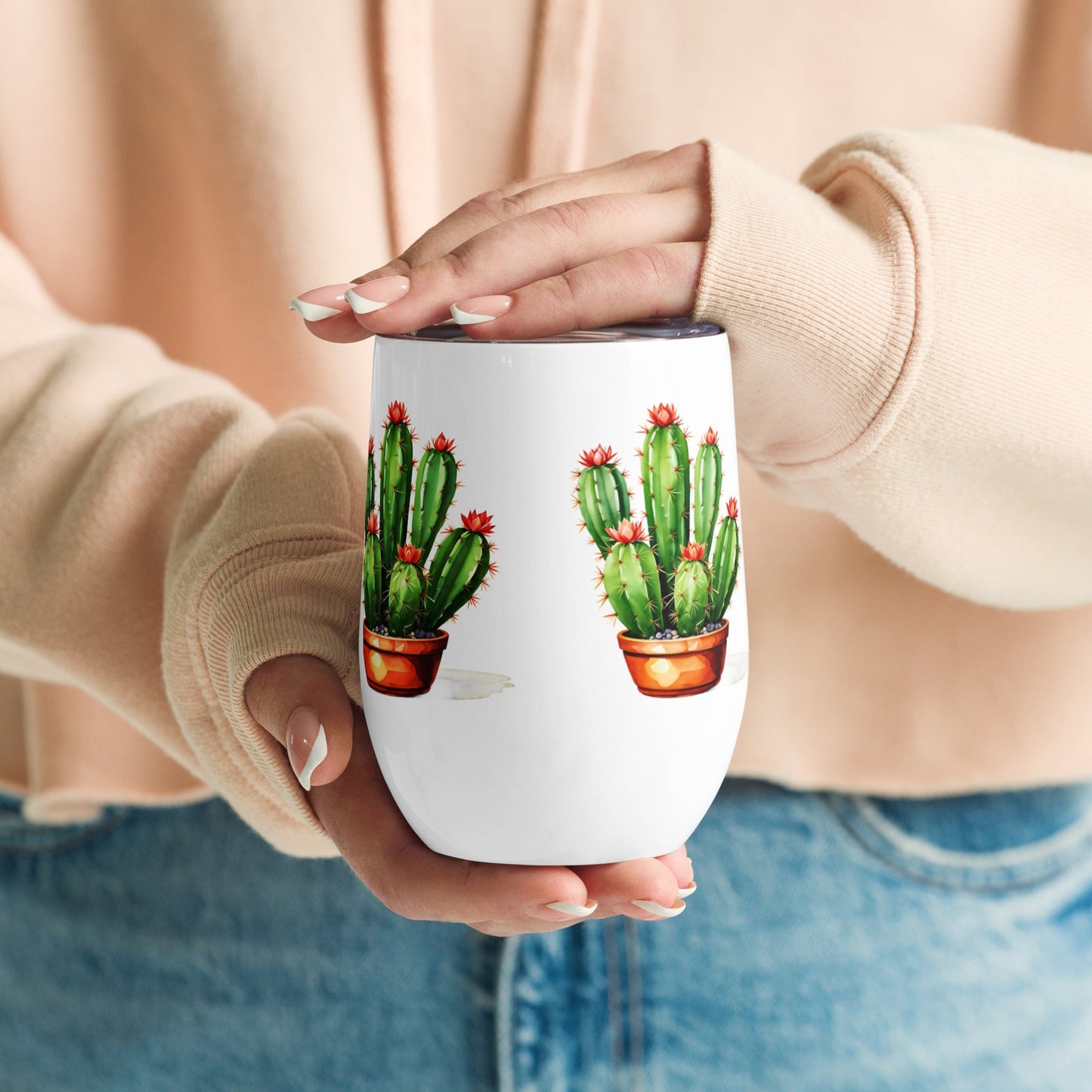 Cactus Plant Wine Tumbler - Tumblers - Discovery Co.