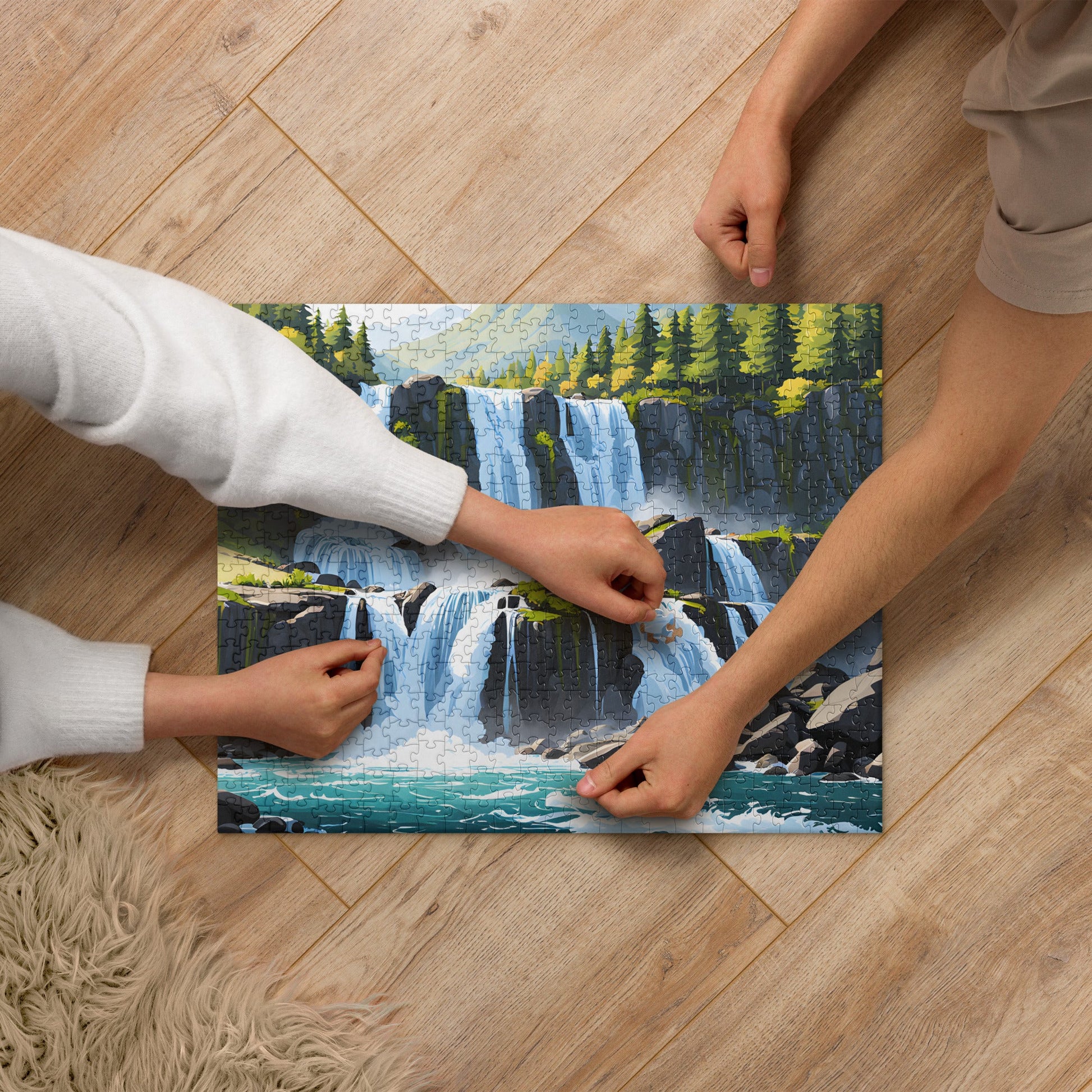 Cascading Waterfalls Jigsaw Puzzle - Puzzle - Discovery Co.