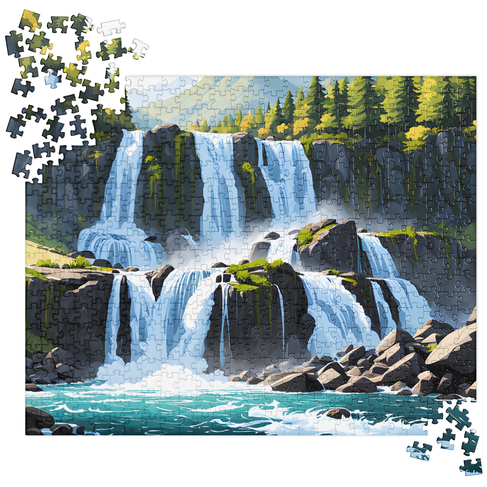 Cascading Waterfalls Jigsaw Puzzle - Puzzle - Discovery Co.
