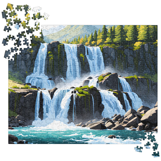 Cascading Waterfalls Jigsaw Puzzle - Puzzle - Discovery Co.