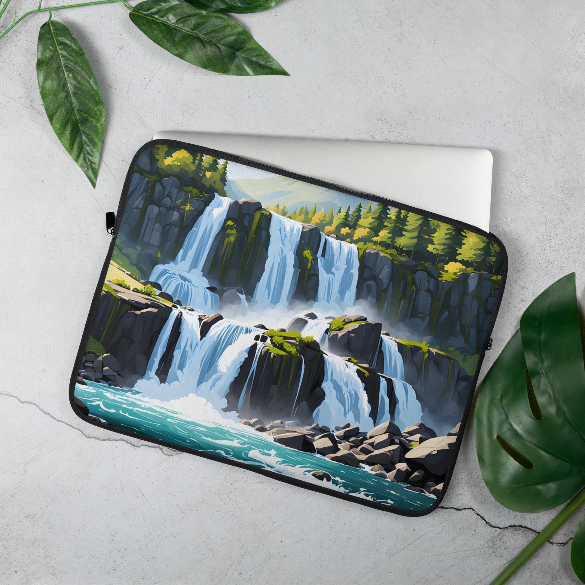 Cascading Waterfalls Laptop Sleeve - Laptop Cases - Discovery Co.
