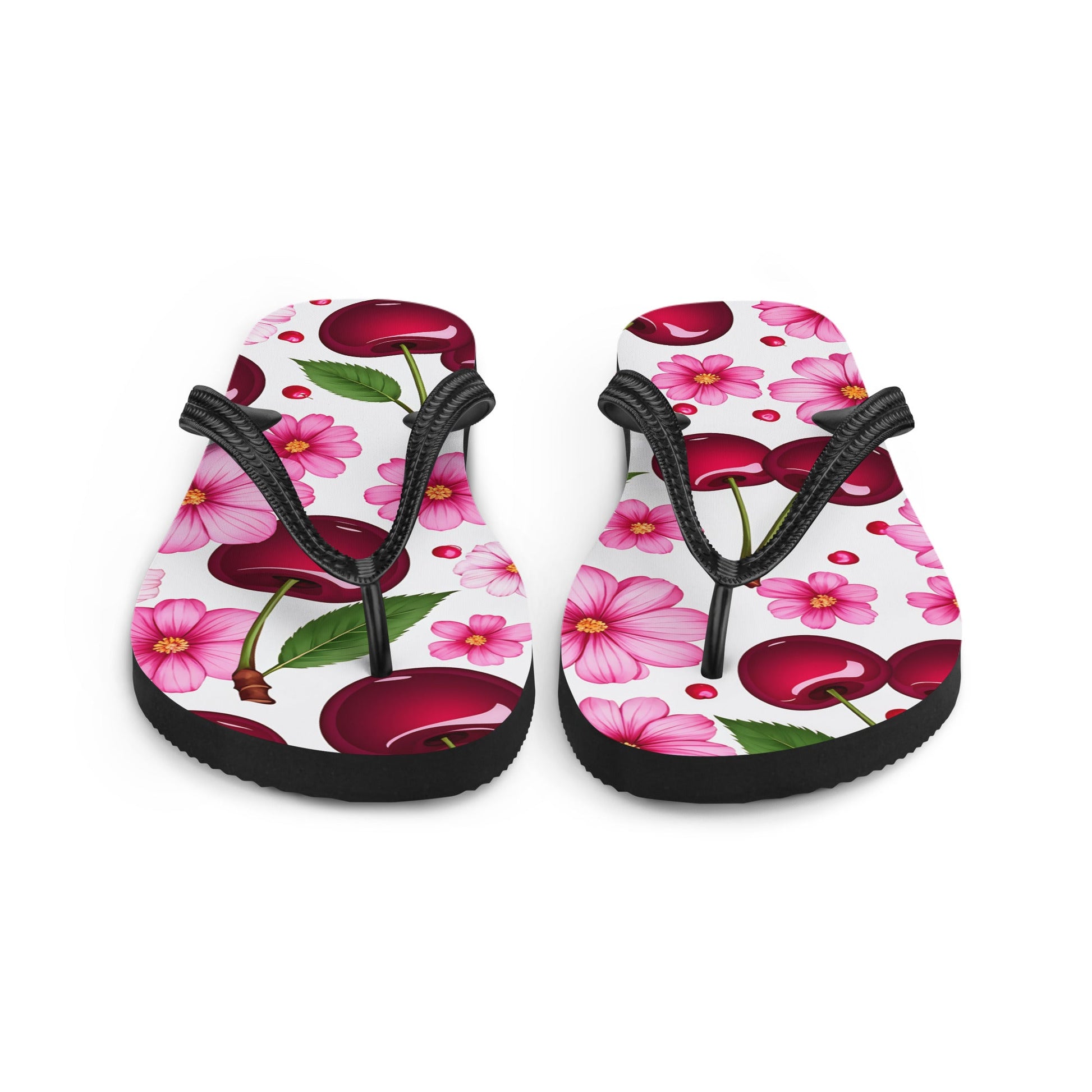 Cherries And Flowers Flip - Flops - Footwear - Discovery Co.