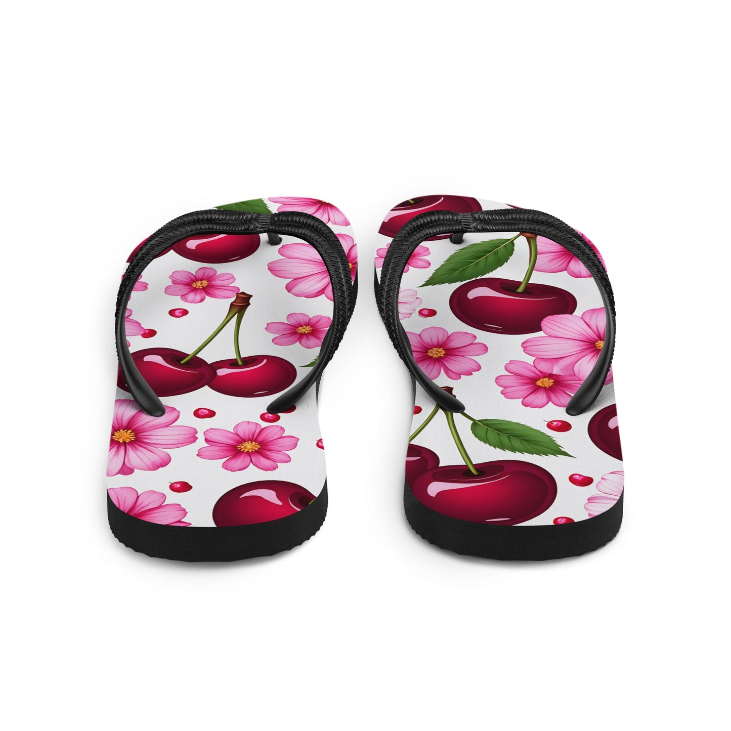 Cherries And Flowers Flip - Flops - Footwear - Discovery Co.