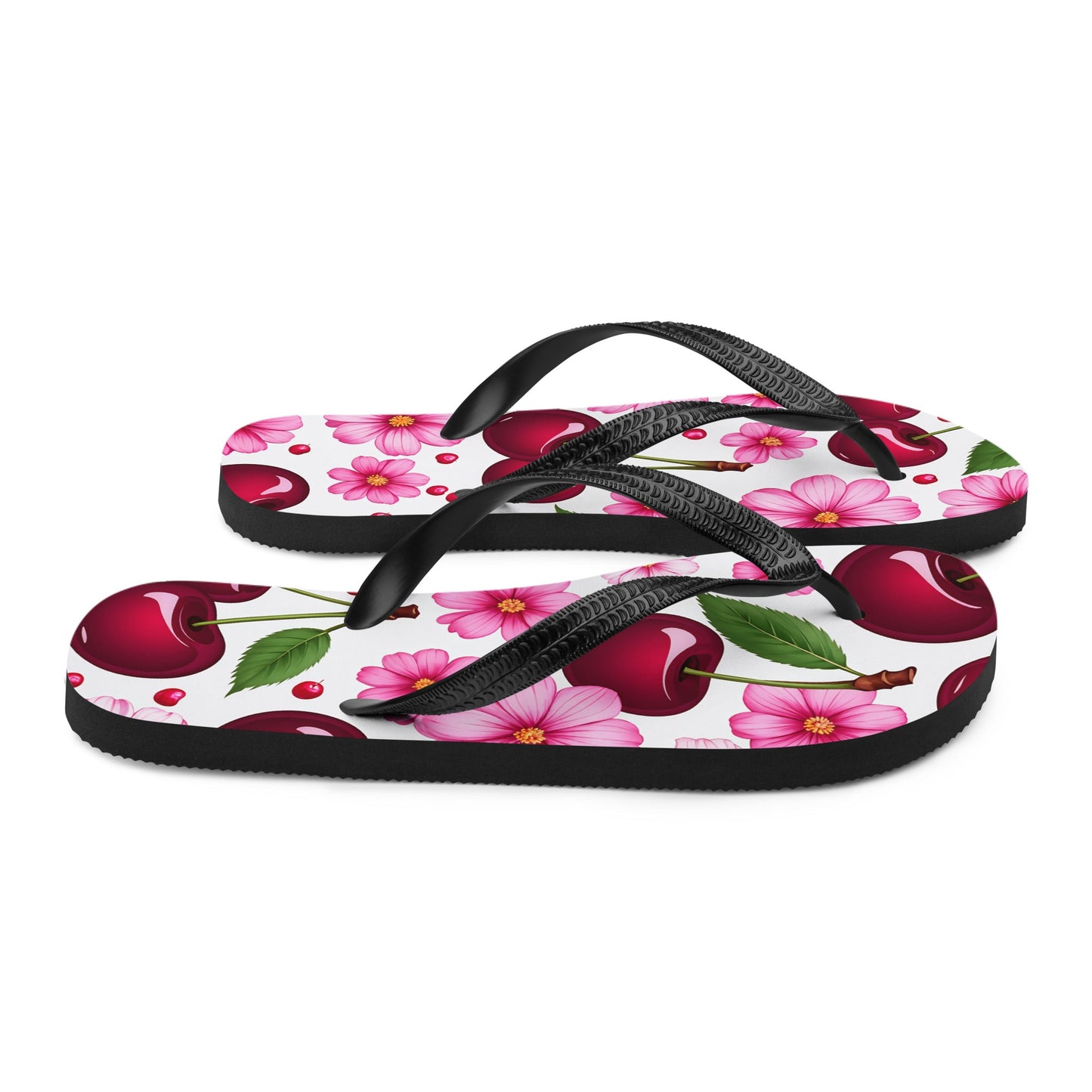 Cherries And Flowers Flip - Flops - Footwear - Discovery Co.