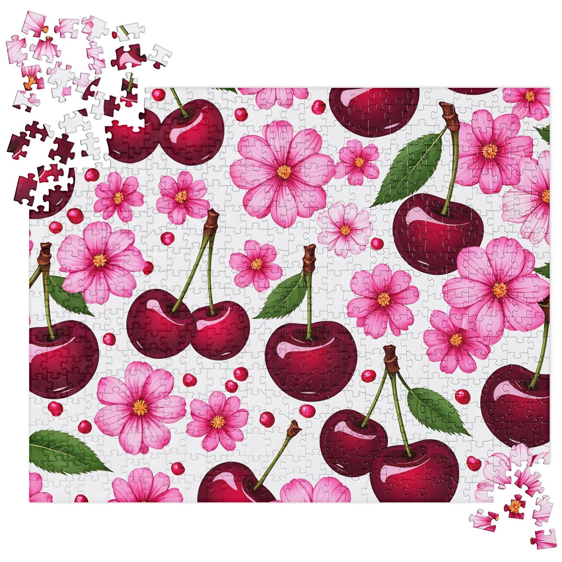 Cherries And Flowers Jigsaw Puzzle - Puzzle - Discovery Co.