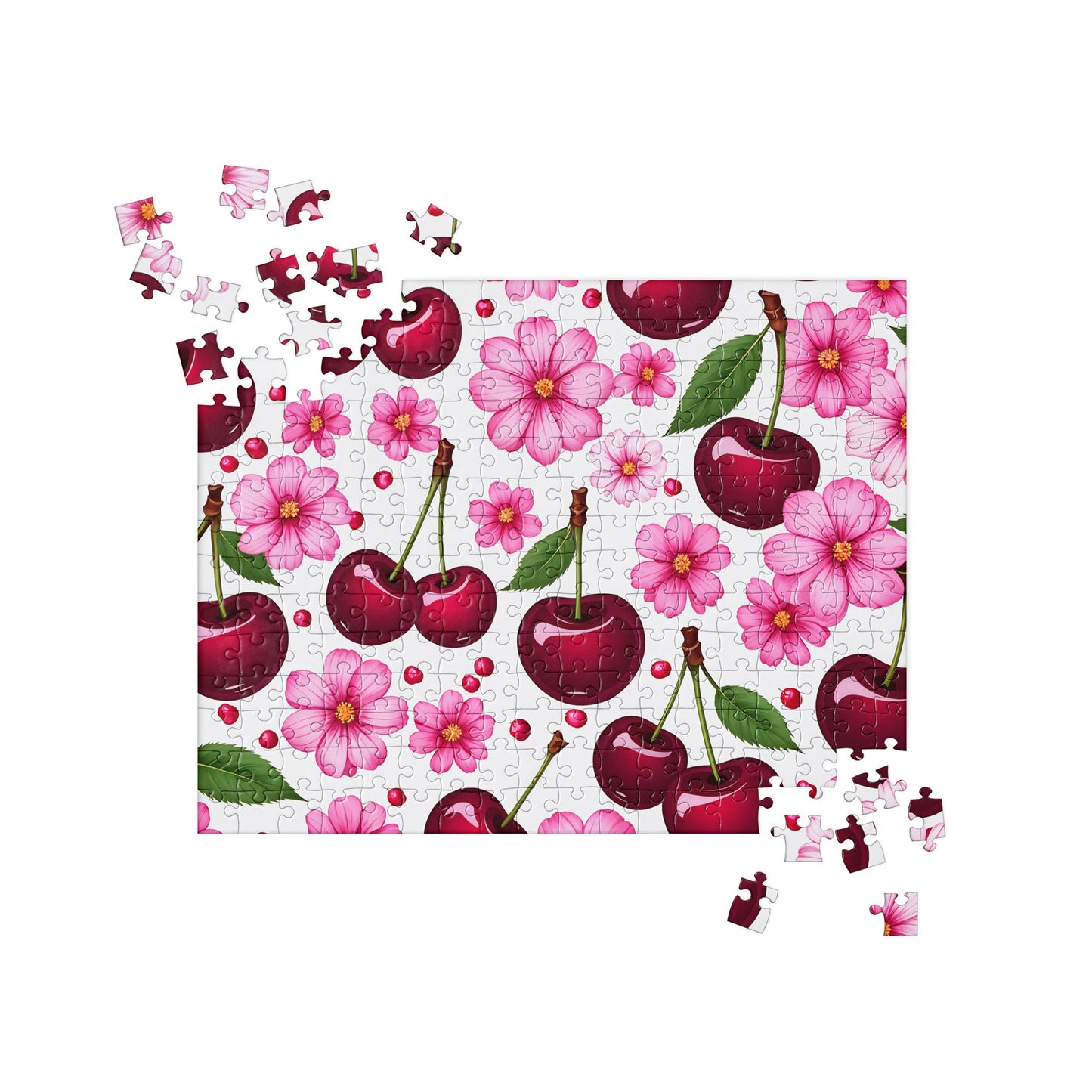 Cherries And Flowers Jigsaw Puzzle - Puzzle - Discovery Co.