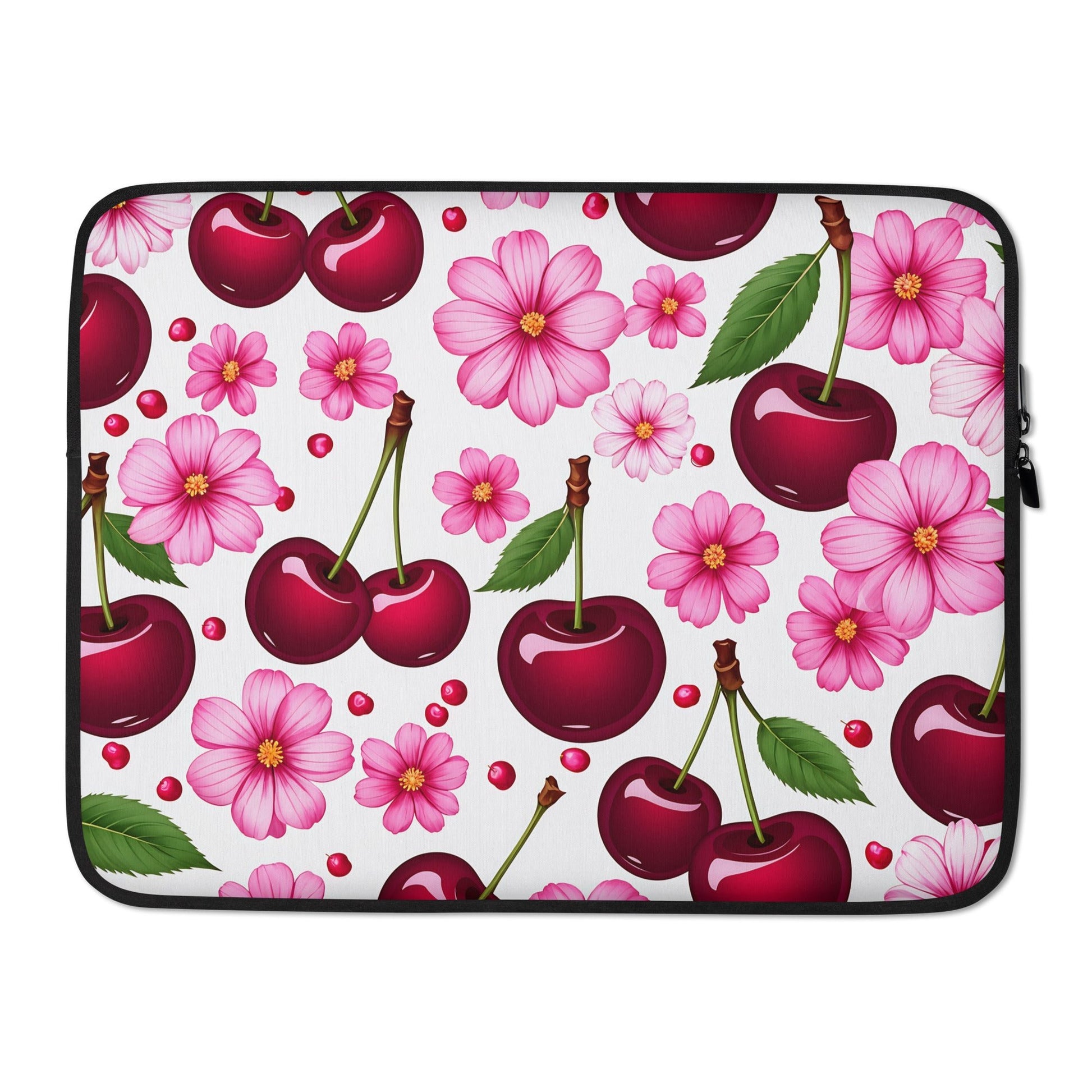 Cherries and Flowers Laptop Sleeve - Laptop Cases - Discovery Co.