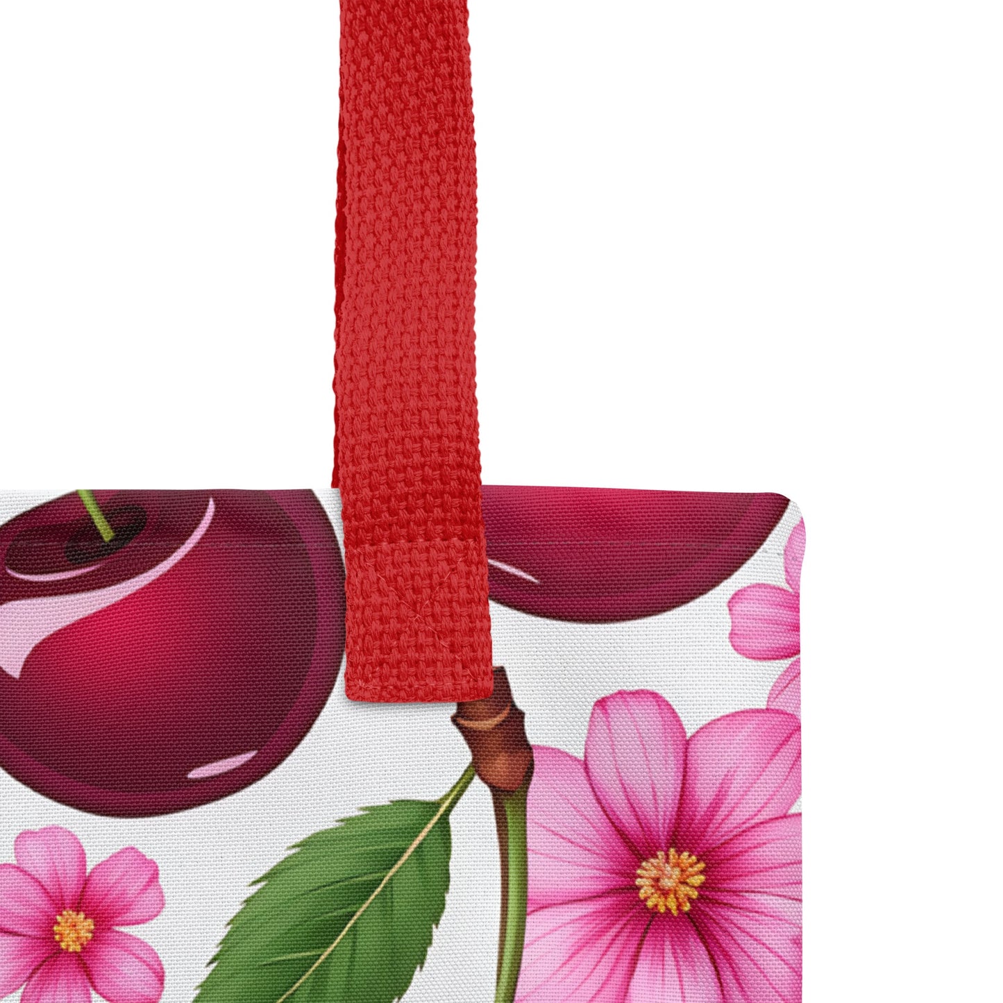 Cherries and Flowers Tote Bag - Tote Bags - Discovery Co.