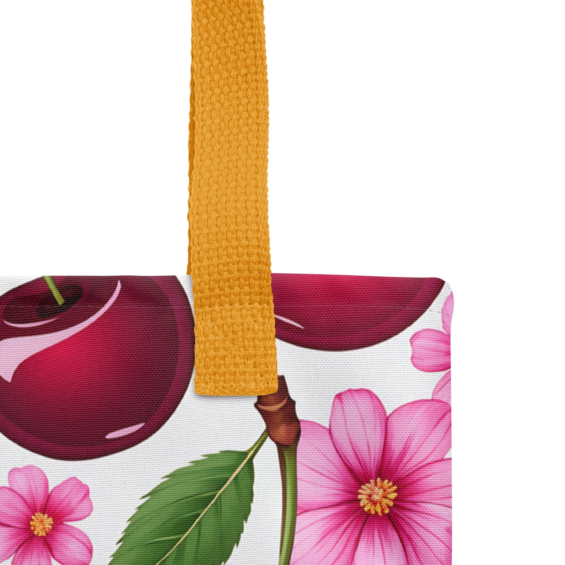 Cherries and Flowers Tote Bag - Tote Bags - Discovery Co.