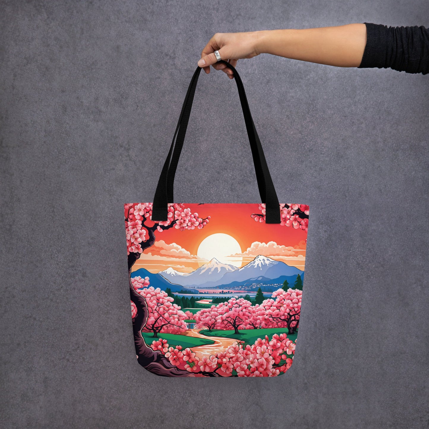 Cherry Bloom Sun Rise Tote Bag - Tote Bags - Discovery Co.