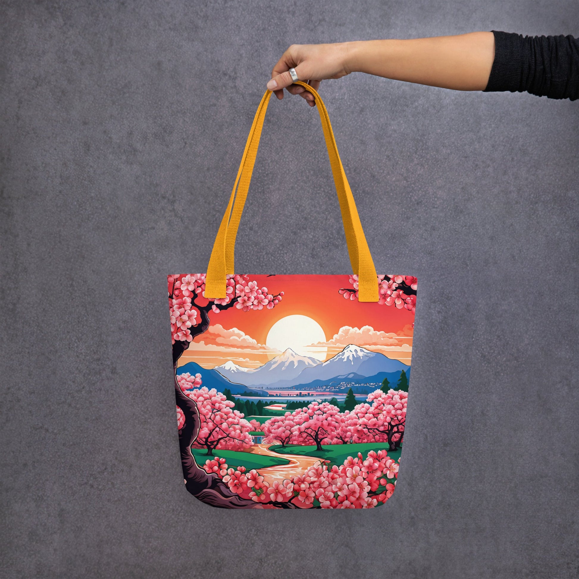 Cherry Bloom Sun Rise Tote Bag - Tote Bags - Discovery Co.