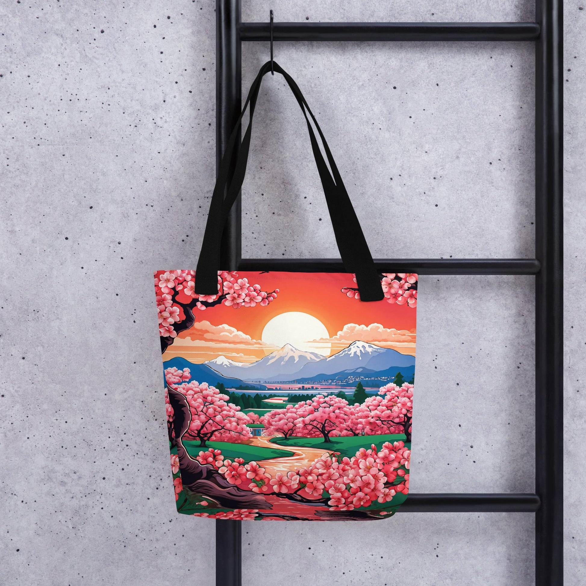 Cherry Bloom Sun Rise Tote Bag - Tote Bags - Discovery Co.