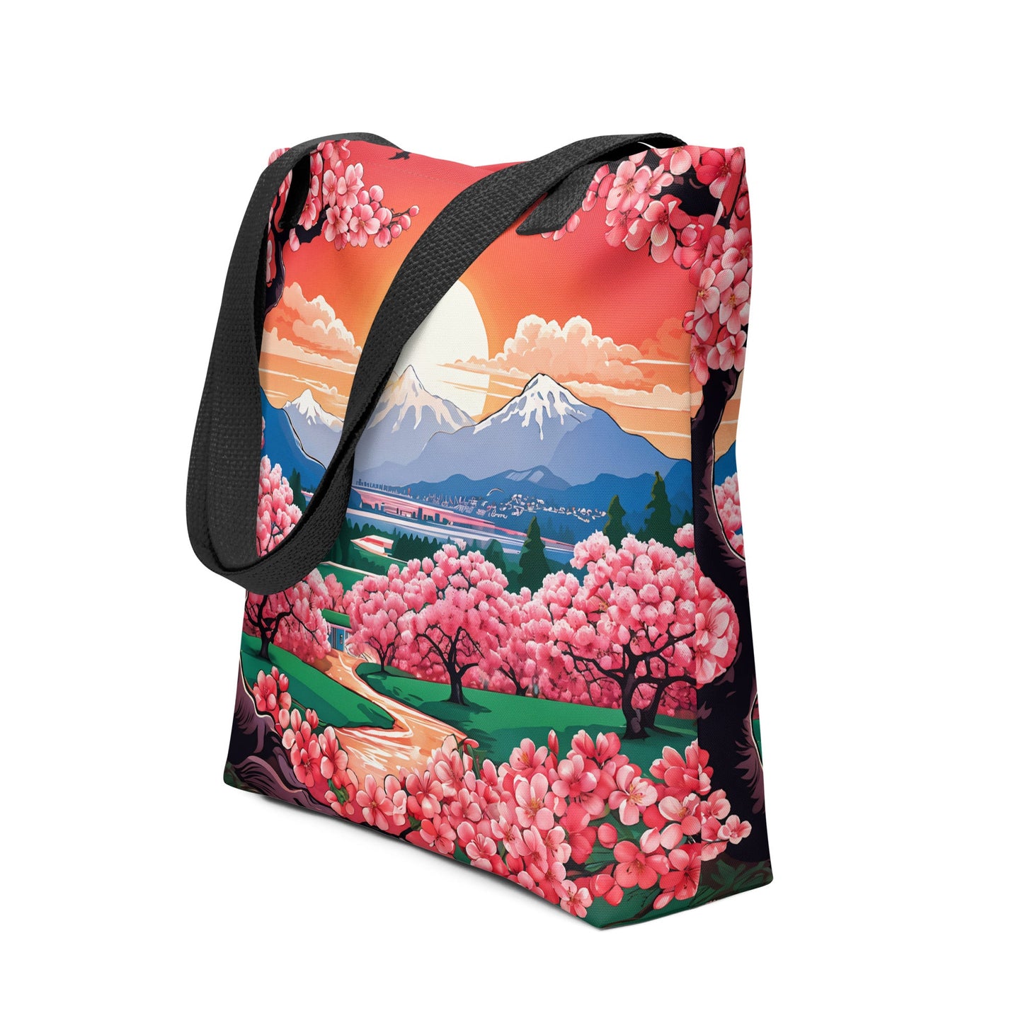 Cherry Bloom Sun Rise Tote Bag - Tote Bags - Discovery Co.