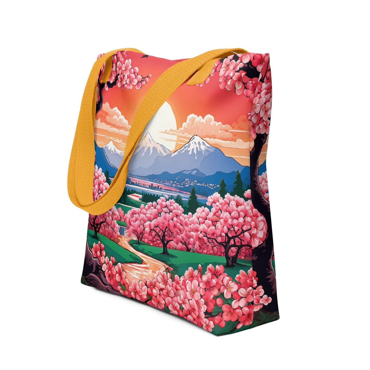 Cherry Bloom Sun Rise Tote Bag - Tote Bags - Discovery Co.